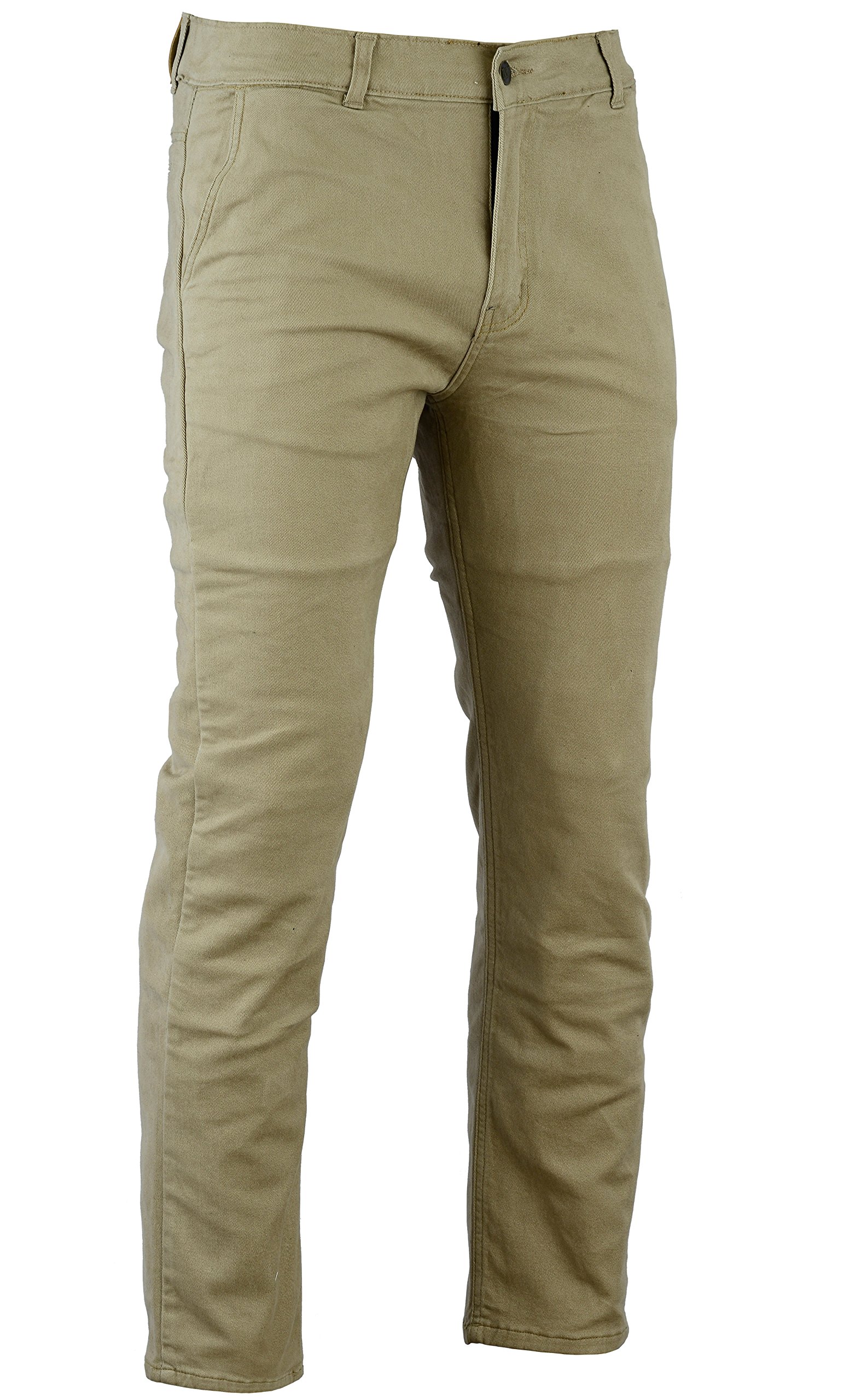 Bikers Gear Australia Limited Kevlar gefüttert Modern Style Motorrad Jeans Schutz, Tan Chino, Größe 38S von Bikers Gear