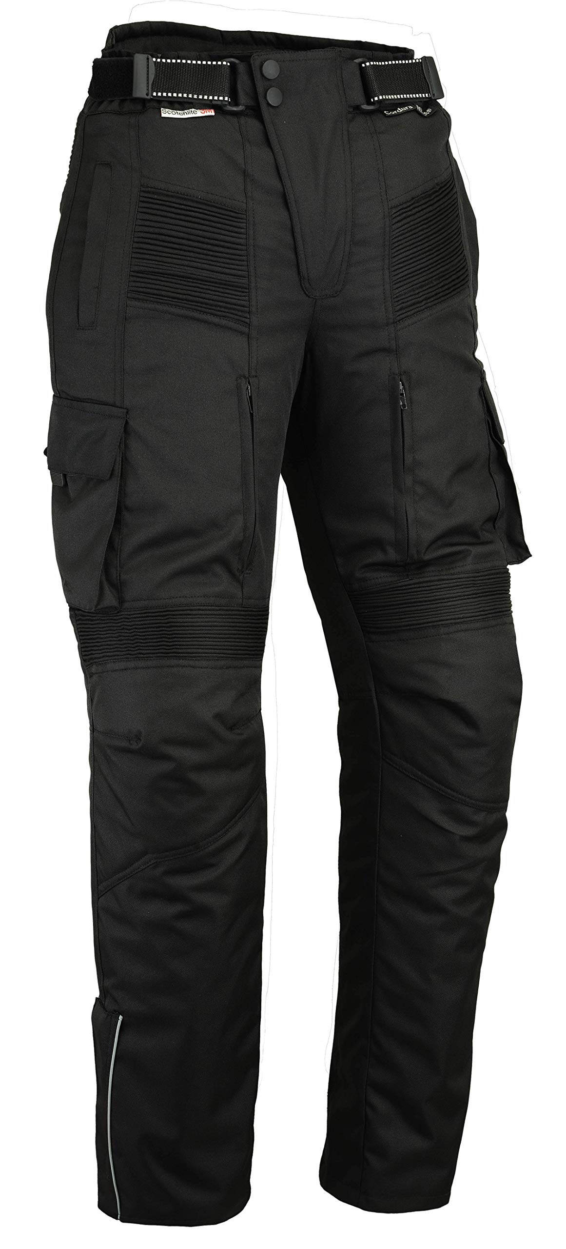Australian Bikers Gear ABG - Motorrad Jeans/Cargo Hose - mit DuPontTM KEVLARARAMID FIBRE Abnehmbare Rüstung, Schwarz, 50L/L34 (40L) von Bikers Gear Australia