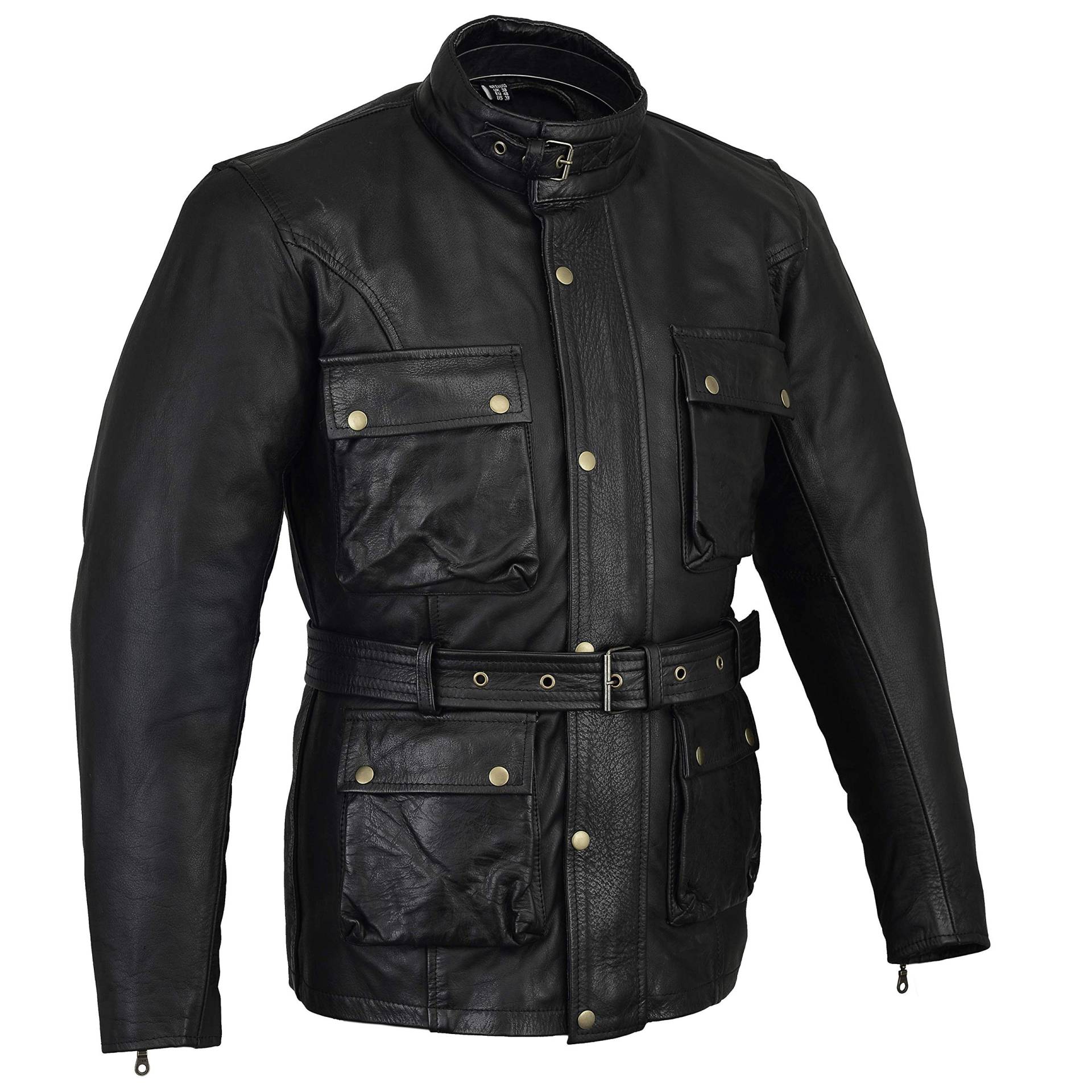 Australian Bikers Gear Classic Vintage Bikers – Motorradjacke – Gewachstes Leder – Schwarz Used Look – XL Australian Bikers Gear Classic Vintage Bikers – Motorradjacke – Gewachstes Leder – Schwarz Used Look – XL von Bikers Gear Australia