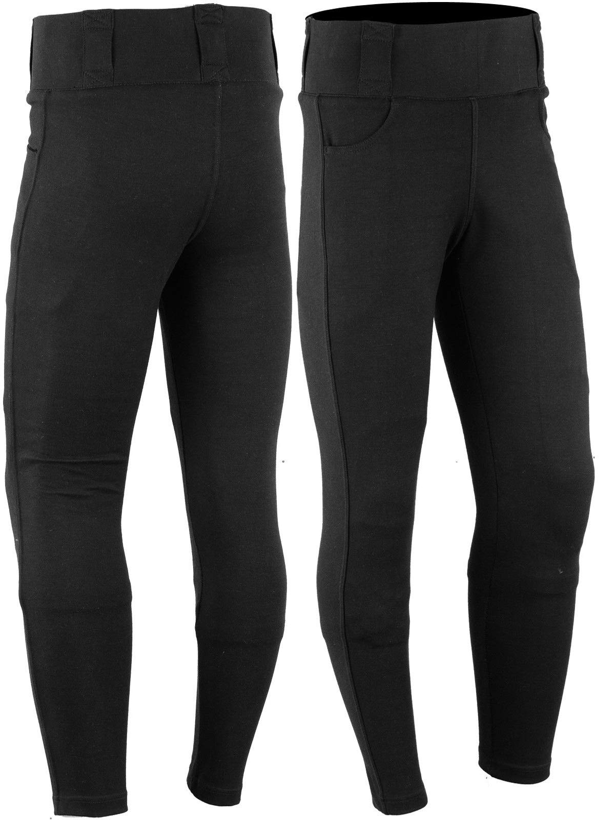 Bikers Gear Australia Damen Motorrad-Leggings mit Kevlar gefüttert, mit abnehmbarer CE-Protektoren, Schwarz, 10 von Bikers Gear