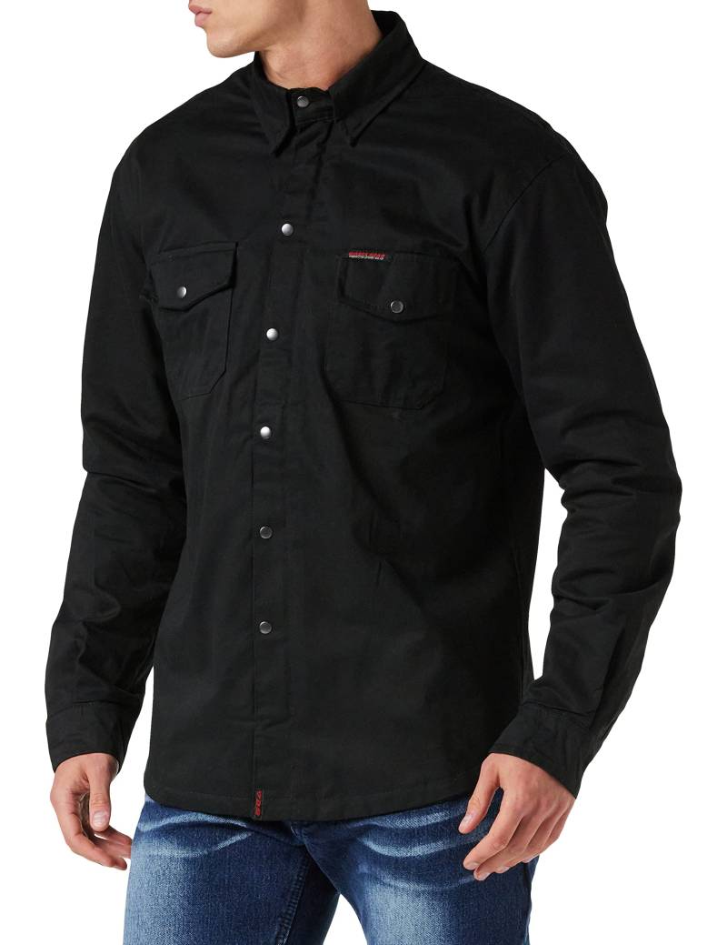 Bikers Gear Australia Herren Freizeit-Hemd schwarz Schwarz Größe S von Bikers Gear Australia