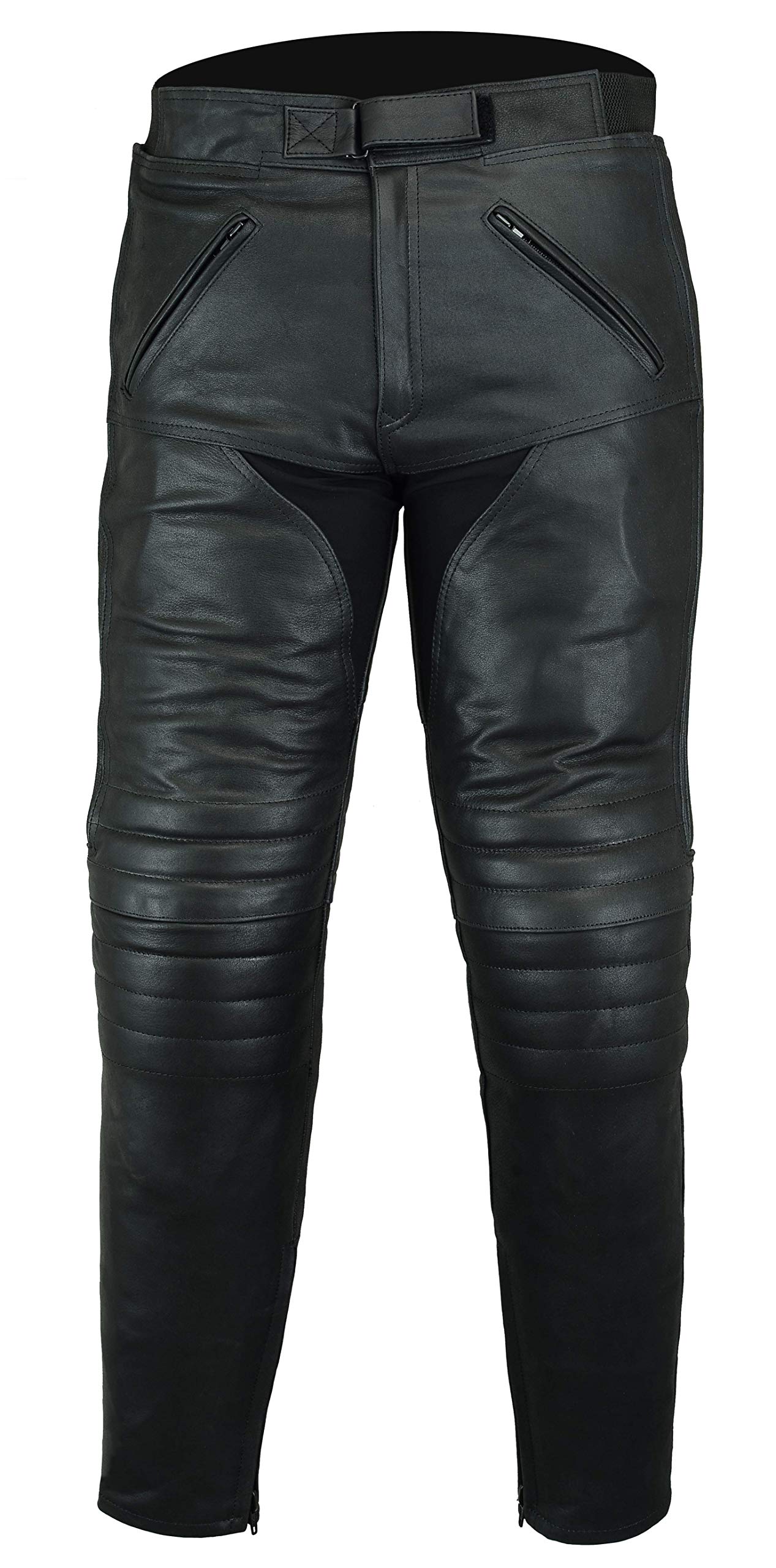Bikers Gear Australia Herren weiche Premium-Motorradhose aus Leder,LT1004,Schwarz,EU(42M),UK(32R) von Bikers Gear Australia