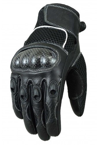 Bikers Gear Australia Leichte Sommer-Handschuhe, belüftet, Carbon, Schwarz, Größe L von Bikers Gear