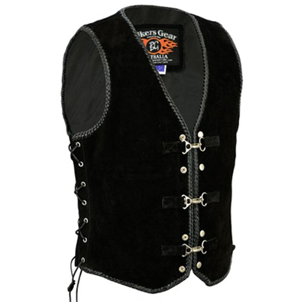 Bikers Gear Australia Limited geflochten Wildleder Leder Motorrad Weste, schwarz, Größe XL Bikers Gear Australia Limited geflochten Wildleder Leder Motorrad Weste, schwarz, Größe XL von Bikers Gear Australia