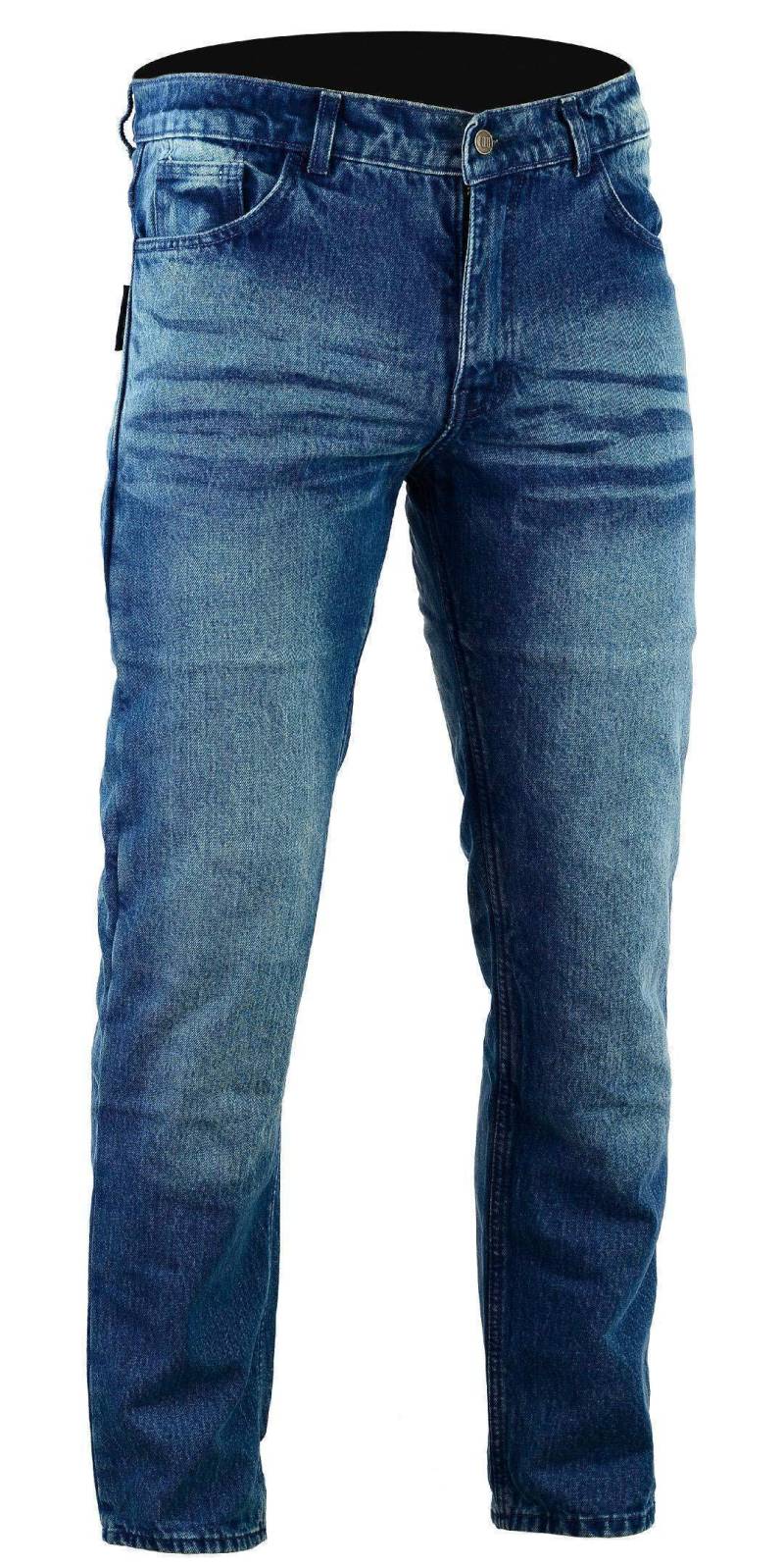 Bikers Gear Australia Limited gefüttert mit Kevlar Classic Motorrad Jeans Schutz, stone wash denim, Gr. 34R von Bikers Gear Australia