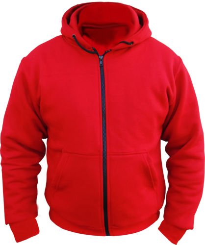 CE Armoured 100% Full Kevlar Ultimate Motorcycle Protection Red Hoodie Hoody Fleece (Small = 36 von Bikers Gear Australia