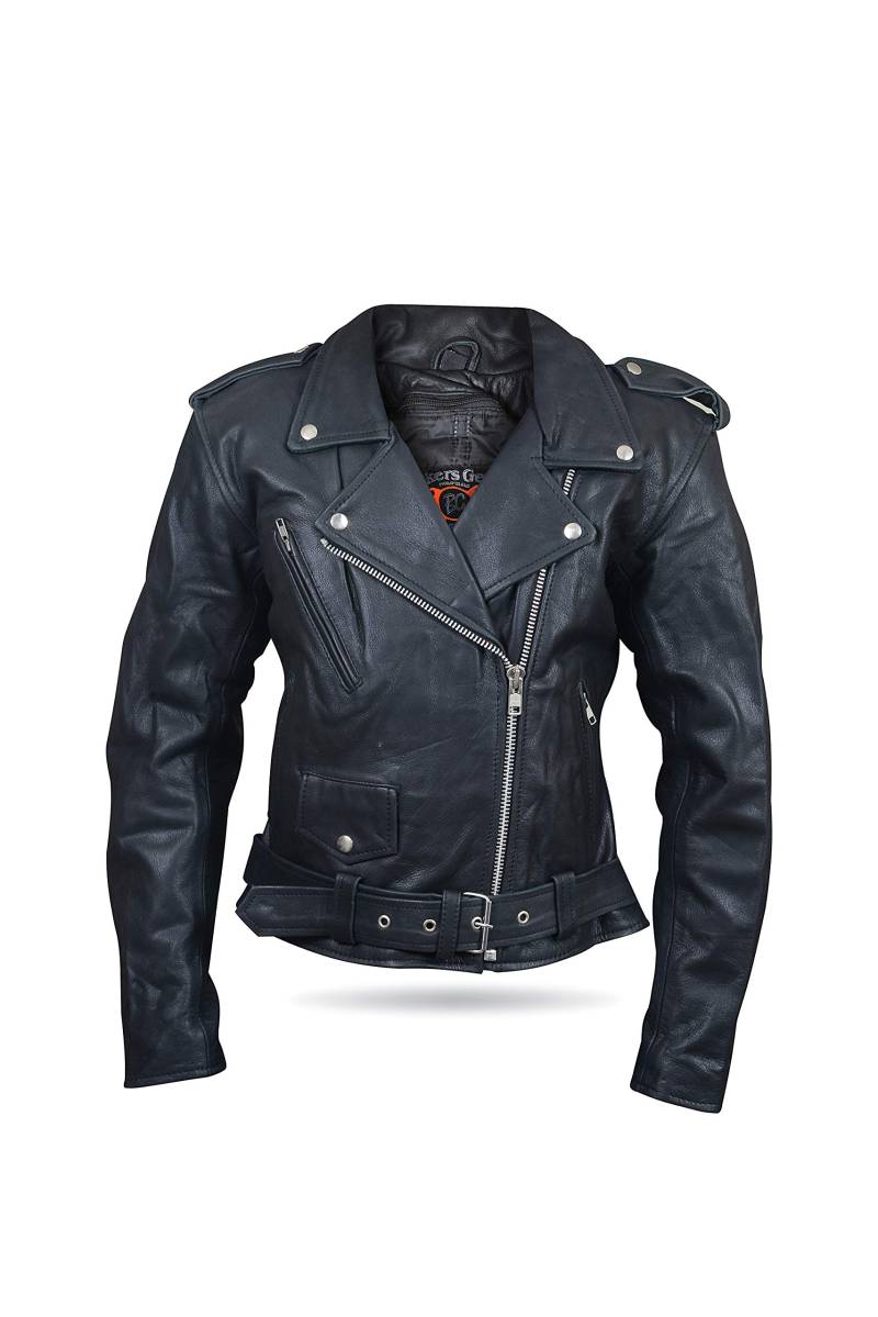 Die Patrol Damen Leder Classic Bikers Motorrad Jacke CE 1621–1 abnehmbarer Armour LRG von Bikers Gear