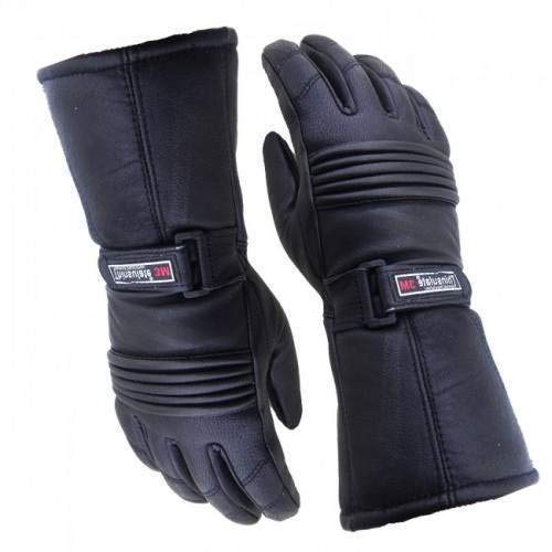 Herren Thermo-Handschuhe Leder Wasserdicht Innenfutter Für Motorrad & Winter Thinsulate - XS von Bikers Gear