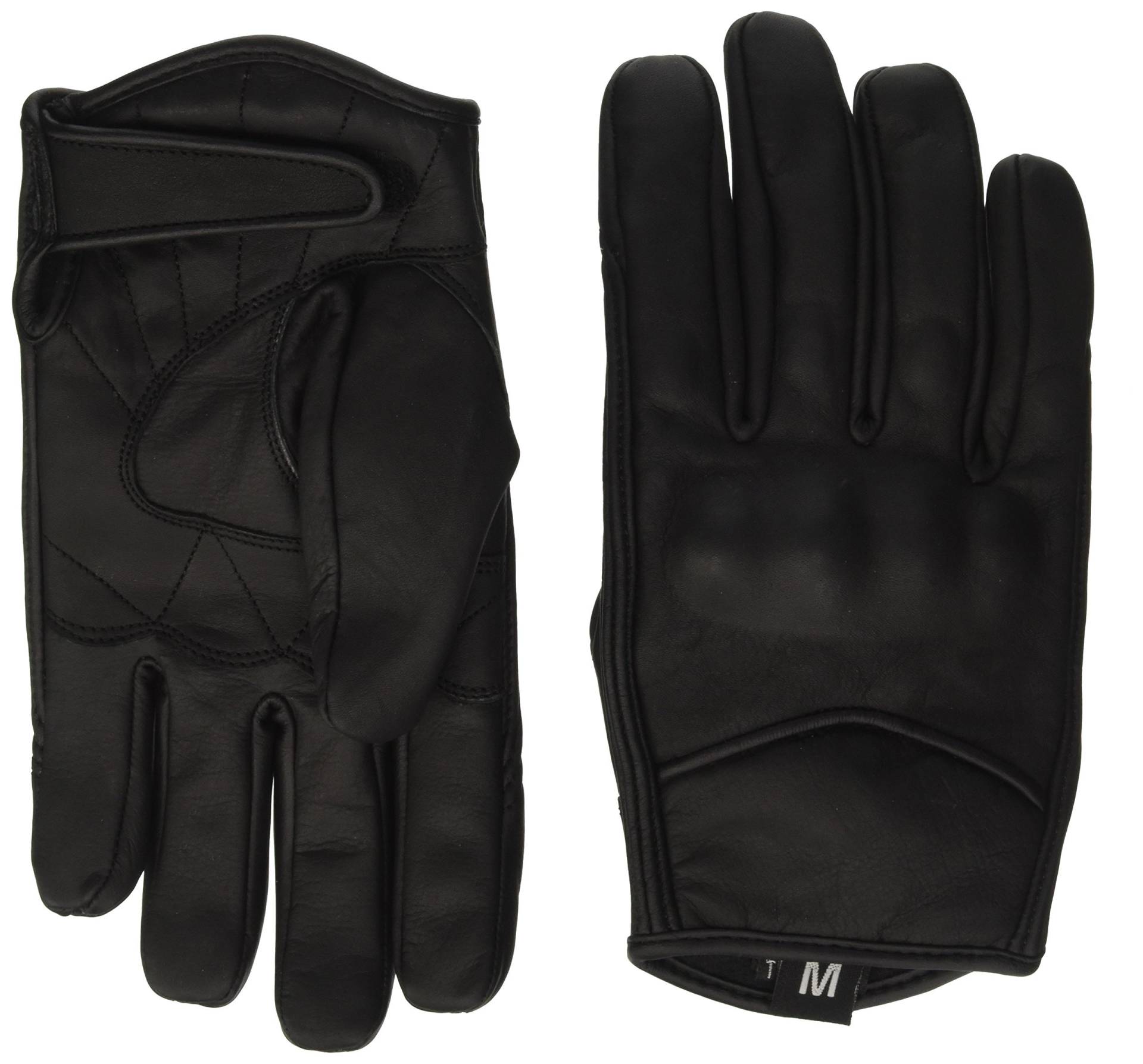 Motorradhandschuhe kurz - Harley Cruiser-Stil - thermoisoliert - wasserdichtes Hipora-Futter - Leder - Schwarz - XS von Bikers Gear