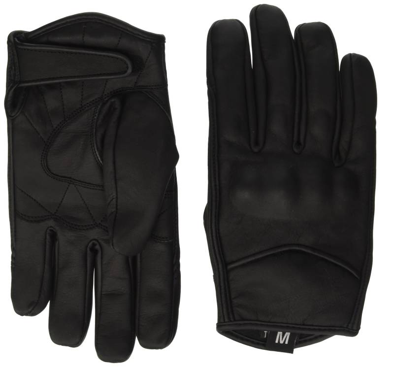 Motorradhandschuhe kurz - Harley Cruiser-Stil - thermoisoliert - wasserdichtes Hipora-Futter - Leder - Schwarz - XS von Bikers Gear Australia