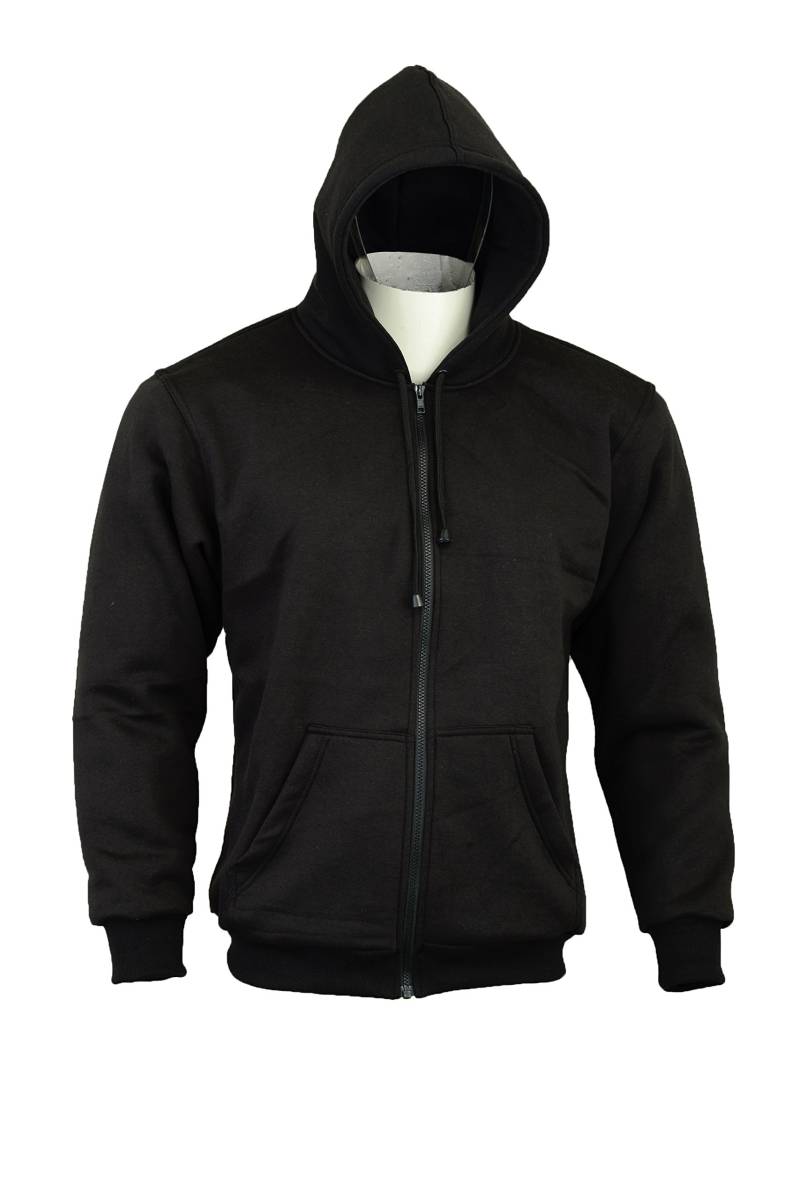 Damen Motorradjacke mit Kapuze - Komplett gefüttert - Dupont Kevlar Aramidfasern - CE-Protektoren - Schwarz - 34 von Bikers Gear Australia