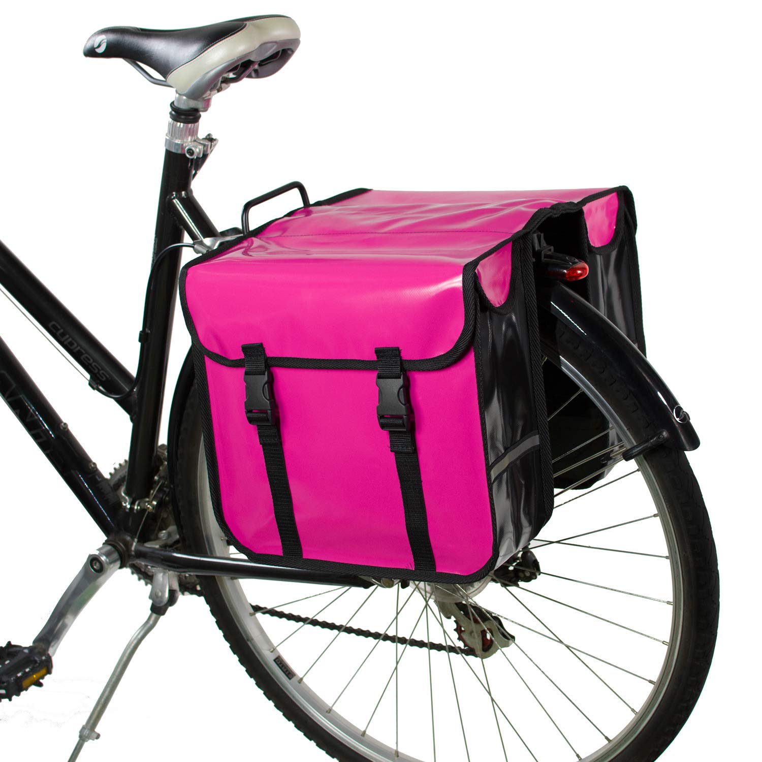 BikyBag Classic CW – wasserdichte Fahrrad-Doppeltasche, Fahrradtasche, Fahrrad, Pendler, Einkaufstasche, (Rosa) von BikyBag