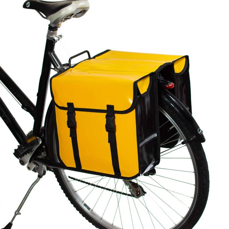 BikyBag Classic CW – wasserdichte Fahrrad-Doppeltasche, Fahrradtasche, Fahrrad, Pendler, Einkaufstasche, (Gelb) von BikyBag