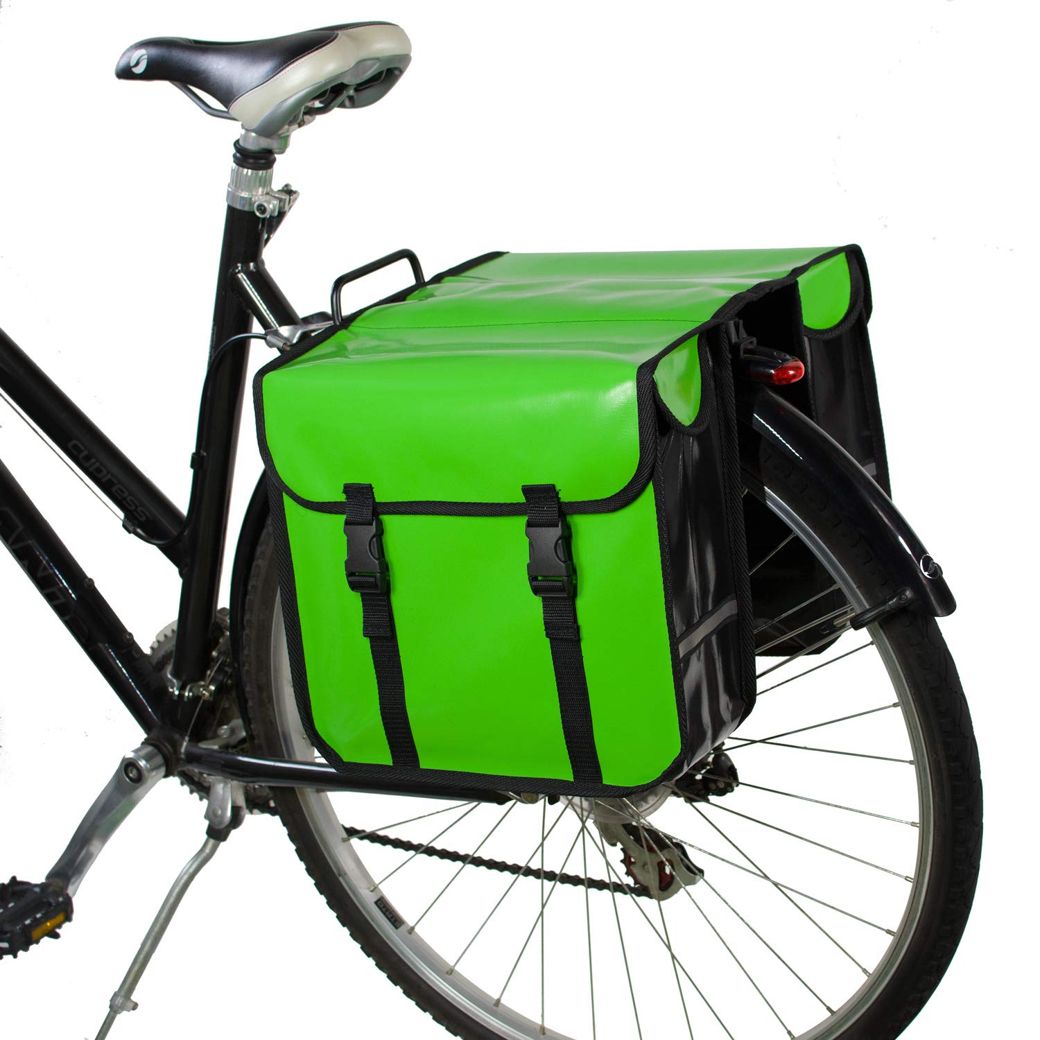 BikyBag Classic CW – wasserdichte Fahrrad-Doppeltasche, Fahrradtasche, Fahrrad, Pendler, Einkaufstasche, (Limettengrün) von BikyBag