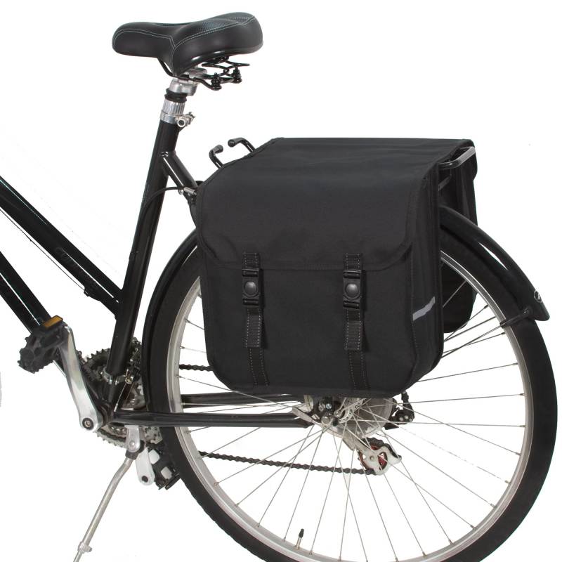 BikyBag Classic - Doppel Fahrradtasche Gepacktragertasche (Classic - Schwarz) von BikyBag