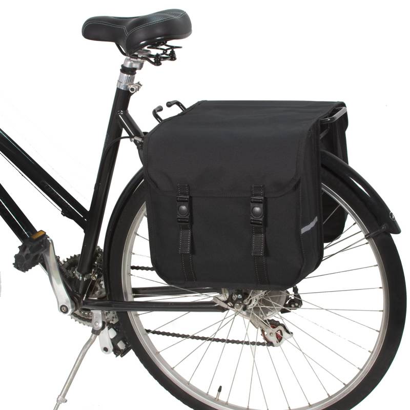 BikyBag Classic - Doppel Fahrradtasche Gepacktragertasche (Schwarz) von BikyBag