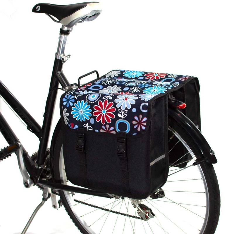 BikyBag Classic - Doppel Fahrradtasche Gepacktragertasche (Classic - Ganseblumchen) von BikyBag