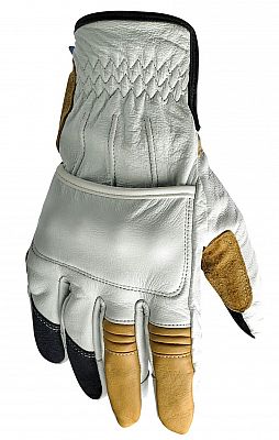 Biltwell Belden, Handschuhe - Weiß/Schwarz/Gelb - S von Biltwell