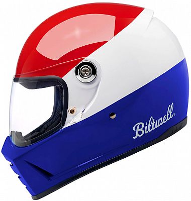 Biltwell Lane Splitter Podium, Integralhelm - Rot/Weiß/Blau - S von Biltwell