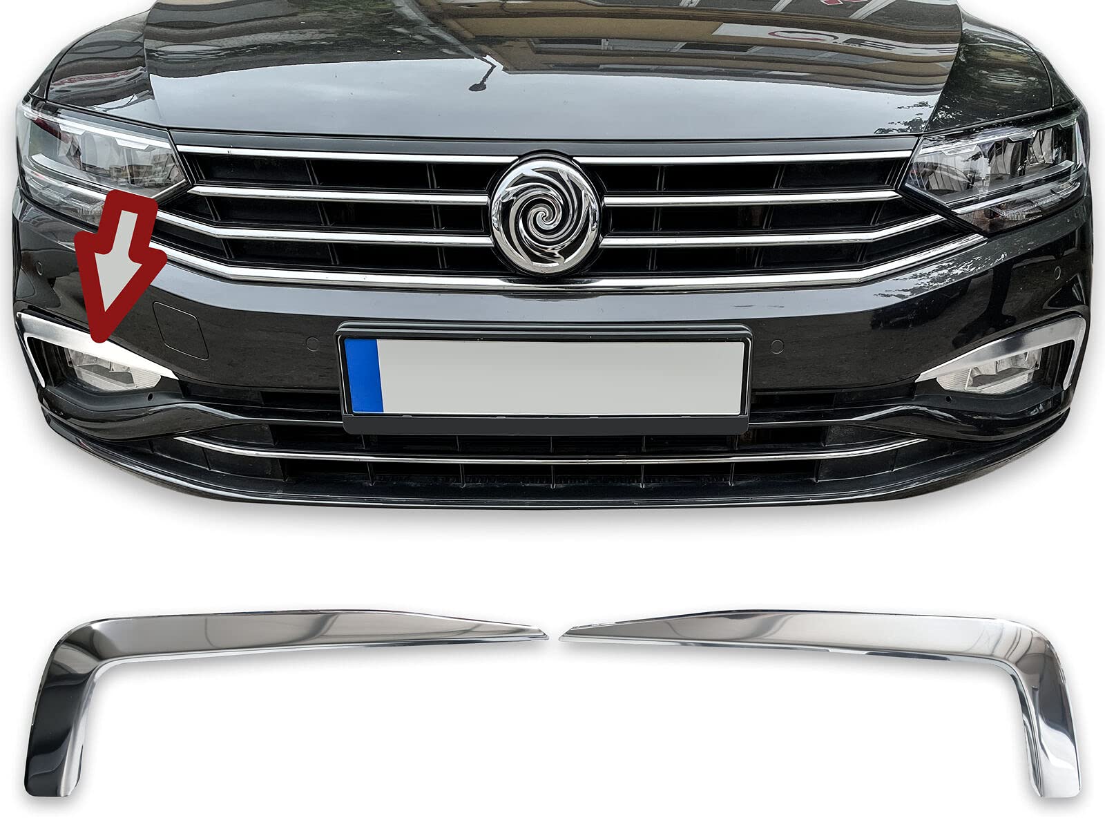 Recambo Edelstahl Nebelscheinwerfer Umrandung chrom für VW Passat B8 Facelift | ab 2020> Recambo Edelstahl Nebelscheinwerfer Umrandung chrom für VW Passat B8 Facelift | ab 2020> von Bilutza