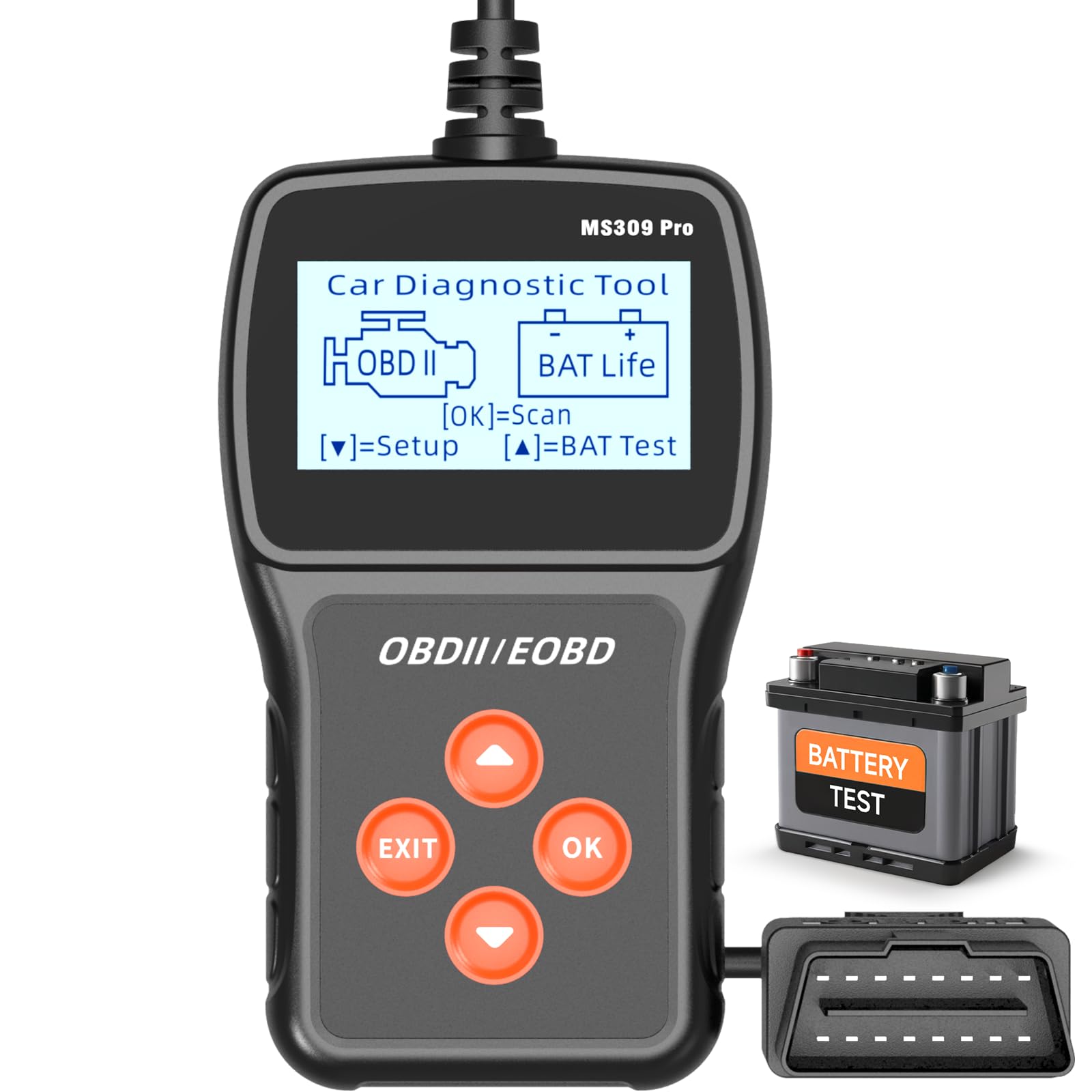 BingoHive YM319 Professionelles OBD2 Scanner-Diagnosewerkzeug für Autos, Besserer Mechaniker für Check Engine Light-Emissions-Readiness, Echtzeitdatum, Fehlercodeleser CAN-Diagnosewerkzeug BingoHive YM319 Professionelles OBD2 Scanner-Diagnosewerkzeug für Autos, Besserer Mechaniker für Check Engine Light-Emissions-Readiness, Echtzeitdatum, Fehlercodeleser CAN-Diagnosewerkzeug von BingoHive