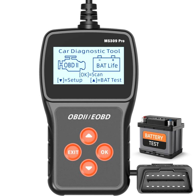 BingoHive YM319 Professionelles OBD2 Scanner-Diagnosewerkzeug für Autos, Besserer Mechaniker für Check Engine Light-Emissions-Readiness, Echtzeitdatum, Fehlercodeleser CAN-Diagnosewerkzeug von BingoHive