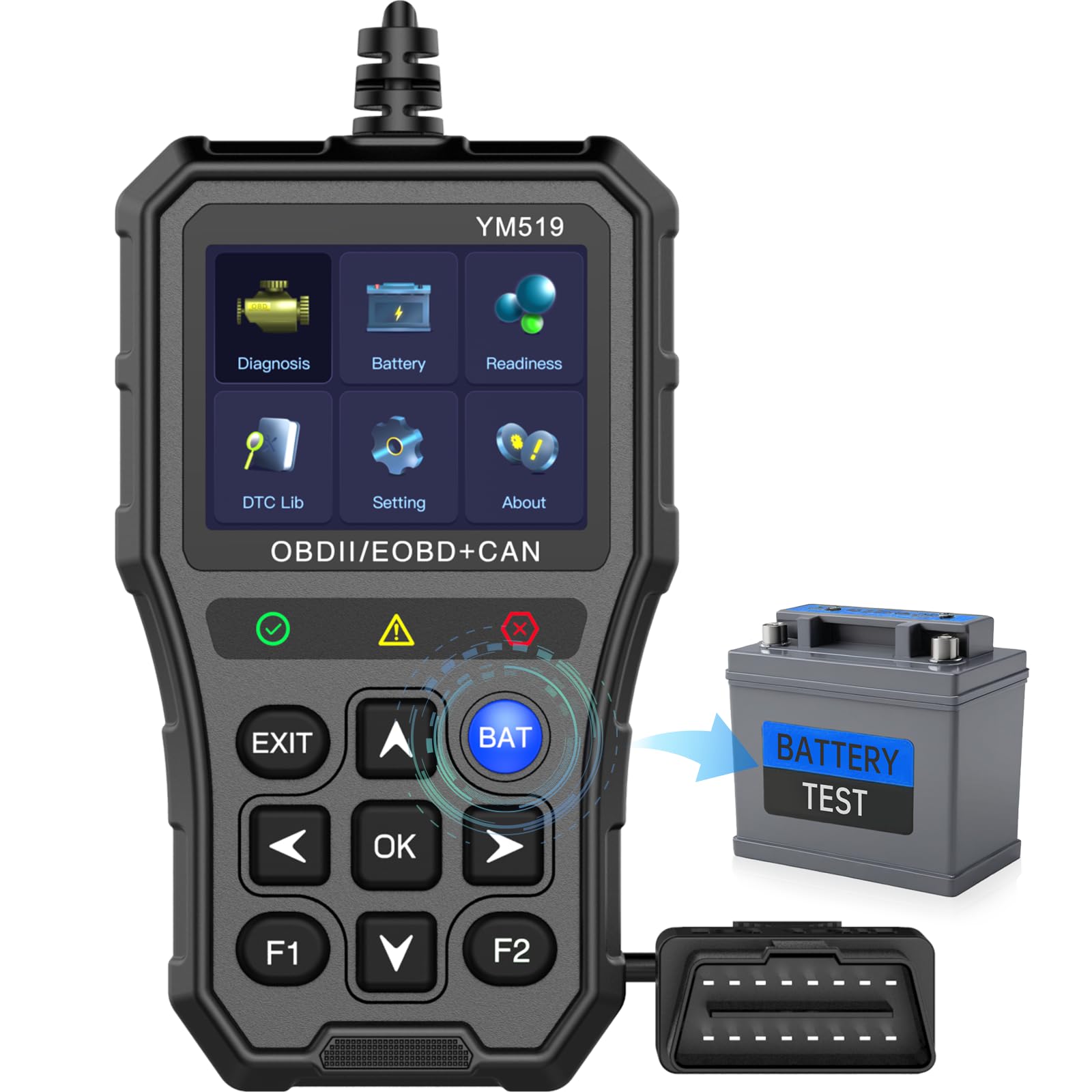 Professionelles OBD2 Diagnosegerät Scanner für Fahrzeuge Verbesserter Mechaniker für Check Engine Fault Code Reader Echtzeitdatum Plug and Play Fehlercodeleser 2,8 Zoll großes Farbdisplay Code Reader Professionelles OBD2 Diagnosegerät Scanner für Fahrzeuge Verbesserter Mechaniker für Check Engine Fault Code Reader Echtzeitdatum Plug and Play Fehlercodeleser 2,8 Zoll großes Farbdisplay Code Reader von BingoHive