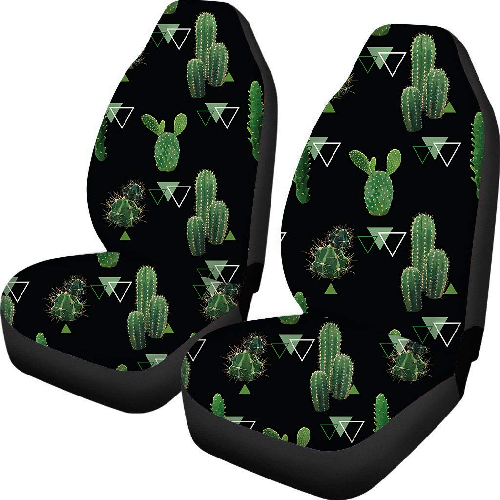 Binienty Autositzbezug im tropischen Kaktus-Design, nur Vordersitze, komplettes 2er-Set, Auto-Vordersitzbezüge, dehnbar von Binienty