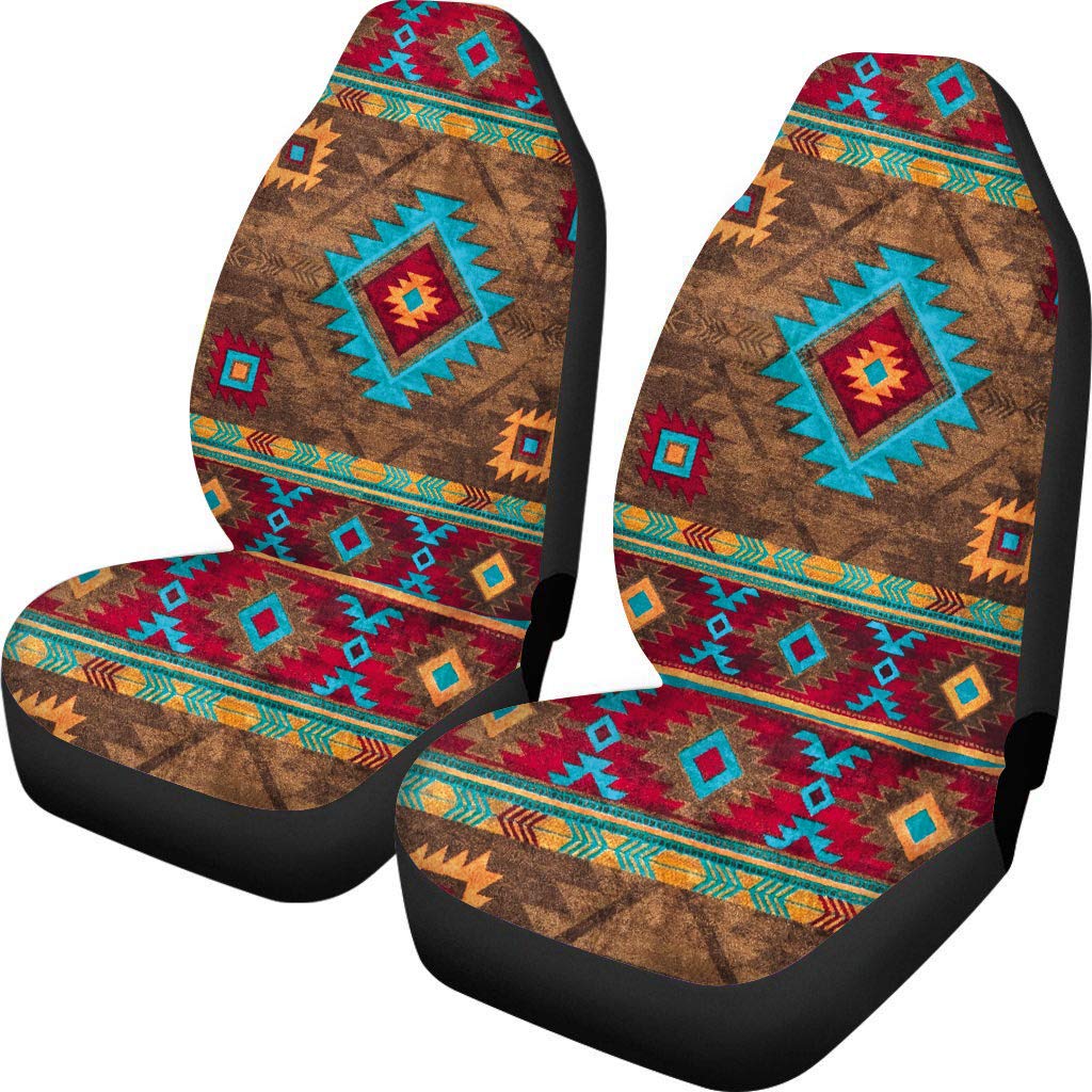 Binienty Indianer Tribal Geometrisches Design Autositzbezug Braun 2 Stück Universal Fit Auto Bucket Sitzschoner Azteken-Stil Binienty Indianer Tribal Geometrisches Design Autositzbezug Braun 2 Stück Universal Fit Auto Bucket Sitzschoner Azteken-Stil von Binienty