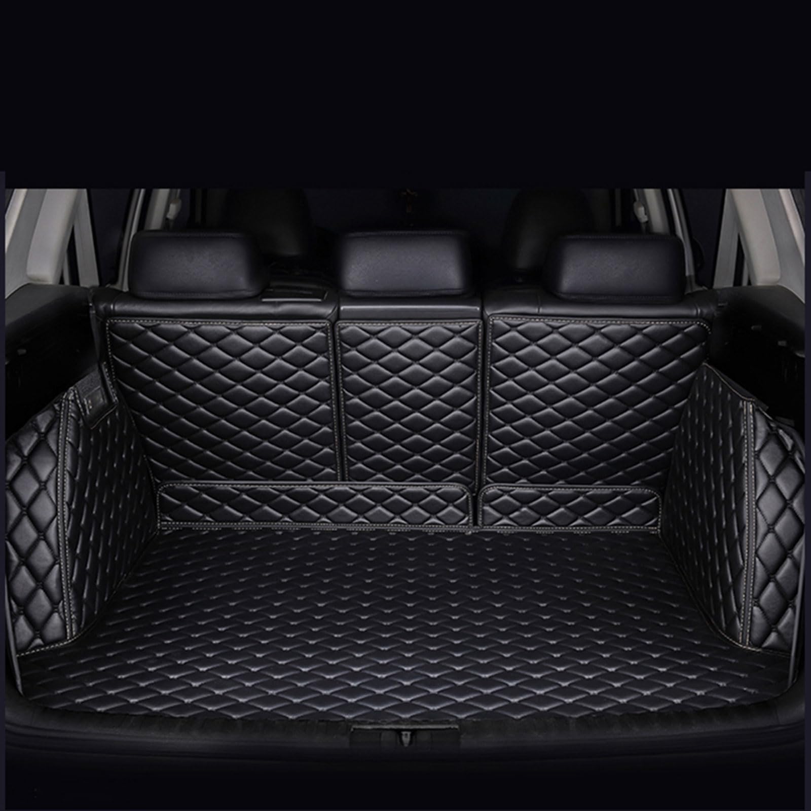 Auto Kofferraummatte für Land Rover Discovery V (L462 5-seat) 2017-2023, Vollständig Abdeckende wasserdichte Leder Kofferraum Schutzmatte Autozubehör,Black von BioNyt