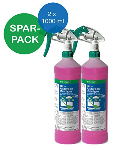 bio-chem BIO-ALLZWECKREINIGER SPARPACK 2 x 1000 ml Multi Clean Die Allroundkraft von A-Z Universalreiniger Bio-Reiniger Bio-Reinigungsmittel Ökologischer-Reiniger Alles-Reiniger von Biochem