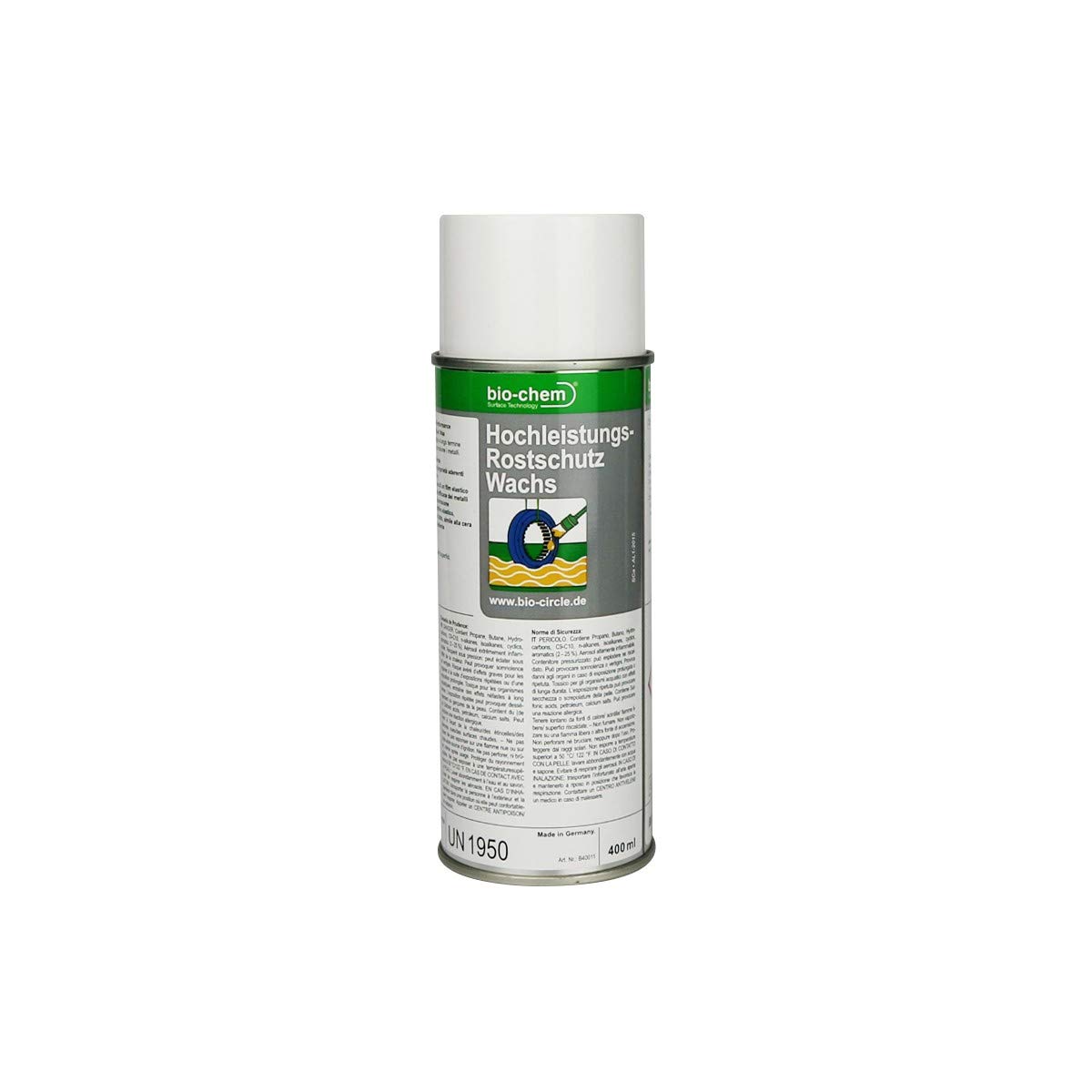Bio-Chem HOCHLEISTUNGS-ROSTSCHUTZ WACHS I Langzeit-Korrosionsschutz (400 ml Aerosoldose) von bio-chem CLEANTEC