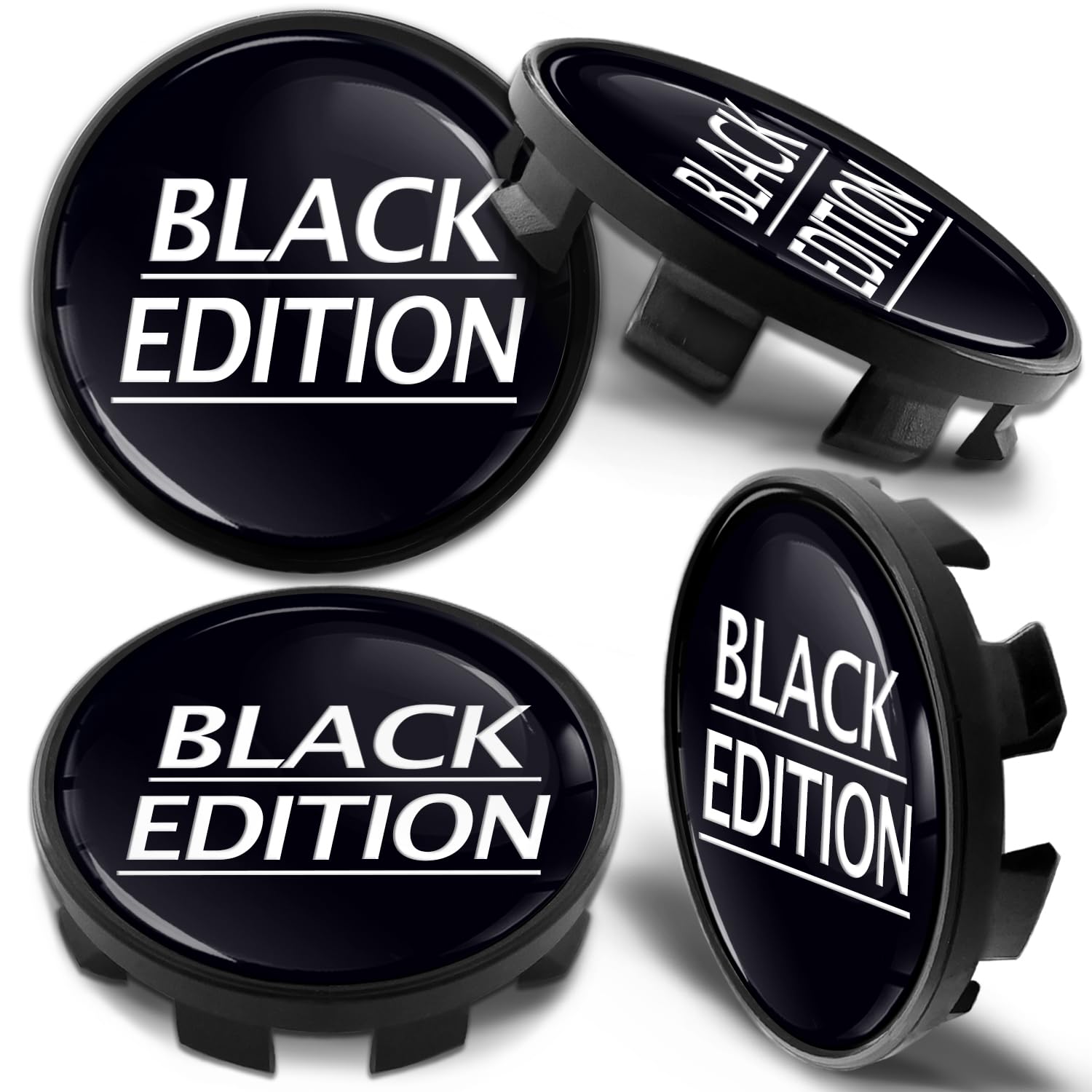 4 x Felgendeckel Nabenkappen Nabendeckel Black Edition Kohlenstoff Kappen Radnabendeckel Nabendeckung Radkappen Kompatibel für BMW Artikelnummer: 36136783536 Alufelgen 68mm Schwarz CB 53 von Biomar Labs