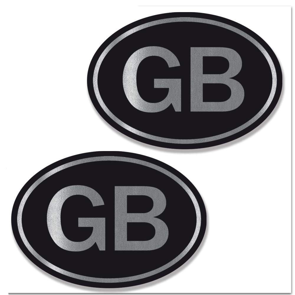 Biomar Labs® 2 Stück Silber Vinyl Grossbritannien GB Great Britain England UK Flagge Aufkleber Autoaufkleber Stickers Auto Moto Motorrad Fahrrad Helm Fenster Tuning B 258 Z* von Biomar Labs