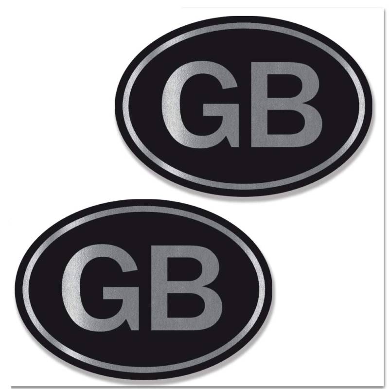 Biomar Labs® 2 Stück Silber Vinyl Grossbritannien GB Great Britain England UK Flagge Aufkleber Autoaufkleber Stickers Auto Moto Motorrad Fahrrad Helm Fenster Tuning B 258 Z* von Biomar Labs