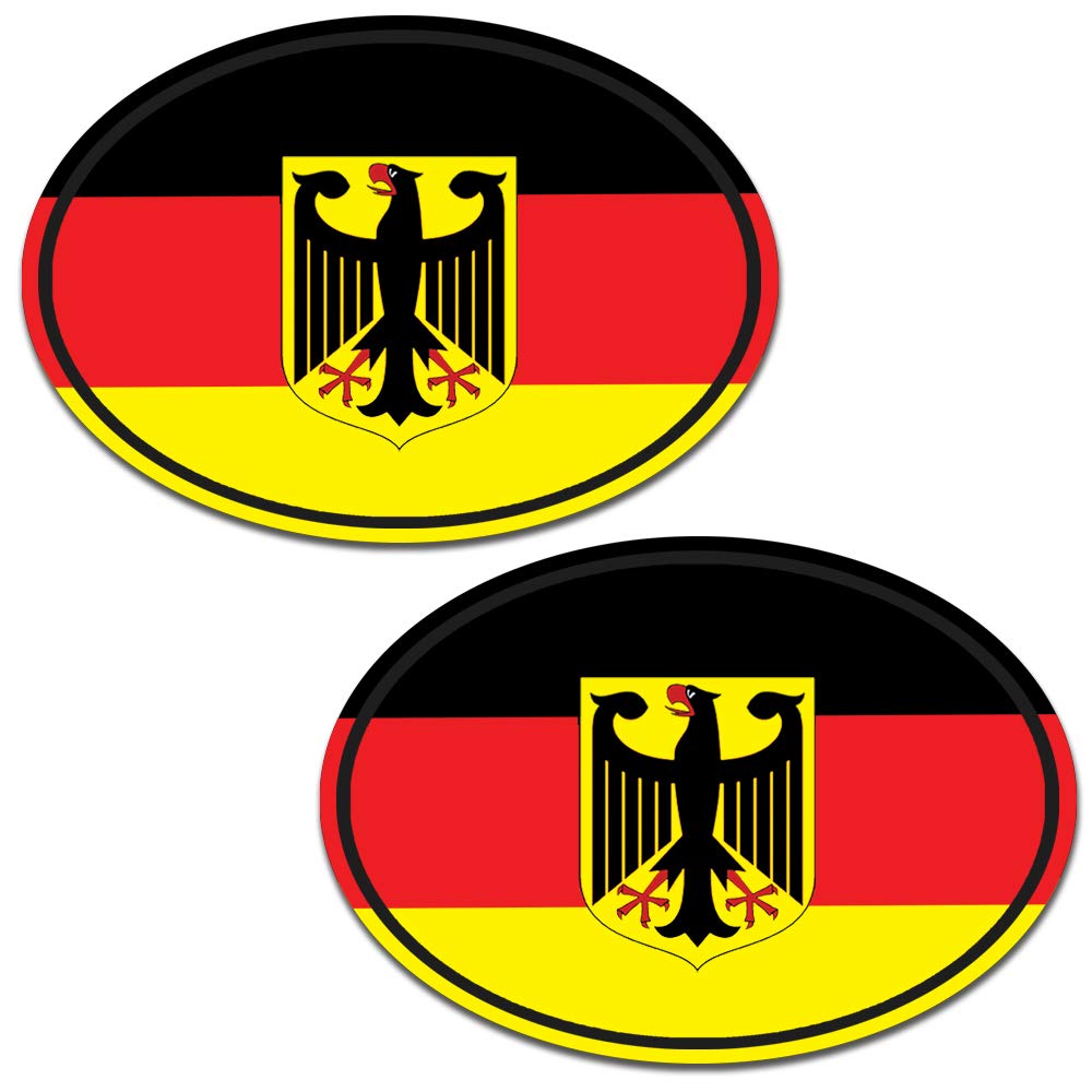 Biomar Labs® 2 Stück Vinyl Deutschland Germany Flagge Aufkleber Autoaufkleber Stickers Auto Moto Motorrad Fahrrad Helm Fenster Tuning B 192 von Biomar Labs