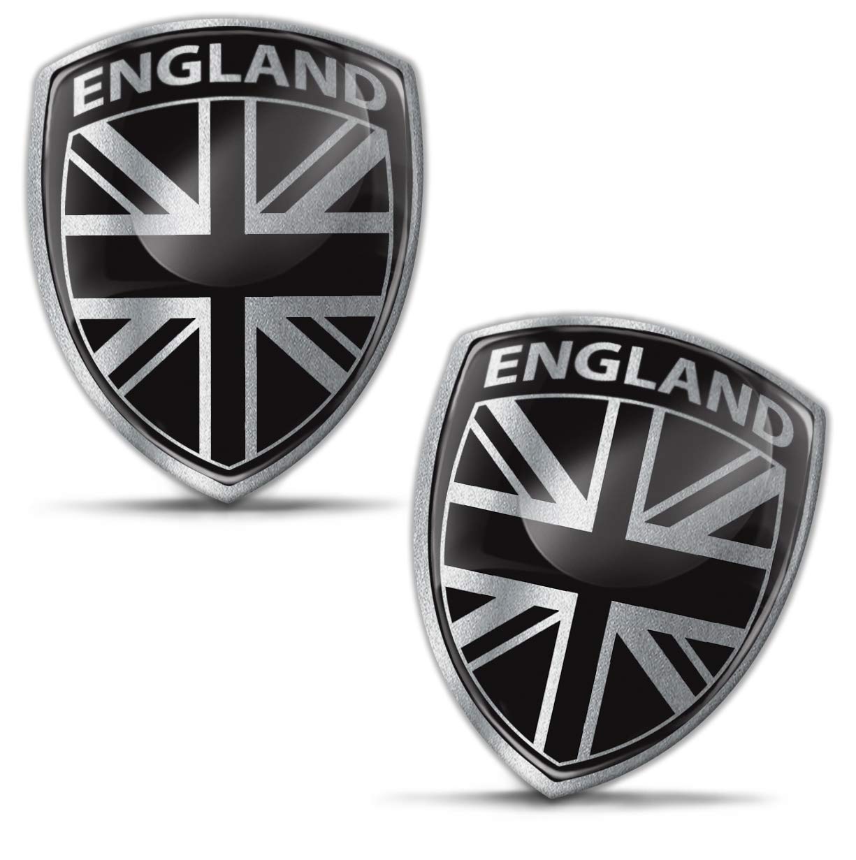 Biomar Labs 2 x Aufkleber 3D Gel Silikon Abzeichen Stickers Auto Motorrad Fahrrad Fenster Tür PC Handy Tablet Laptop England UK GB Grossbritannien Union Jack Great Britain Flagge Fahne Flag F 151 von Biomar Labs