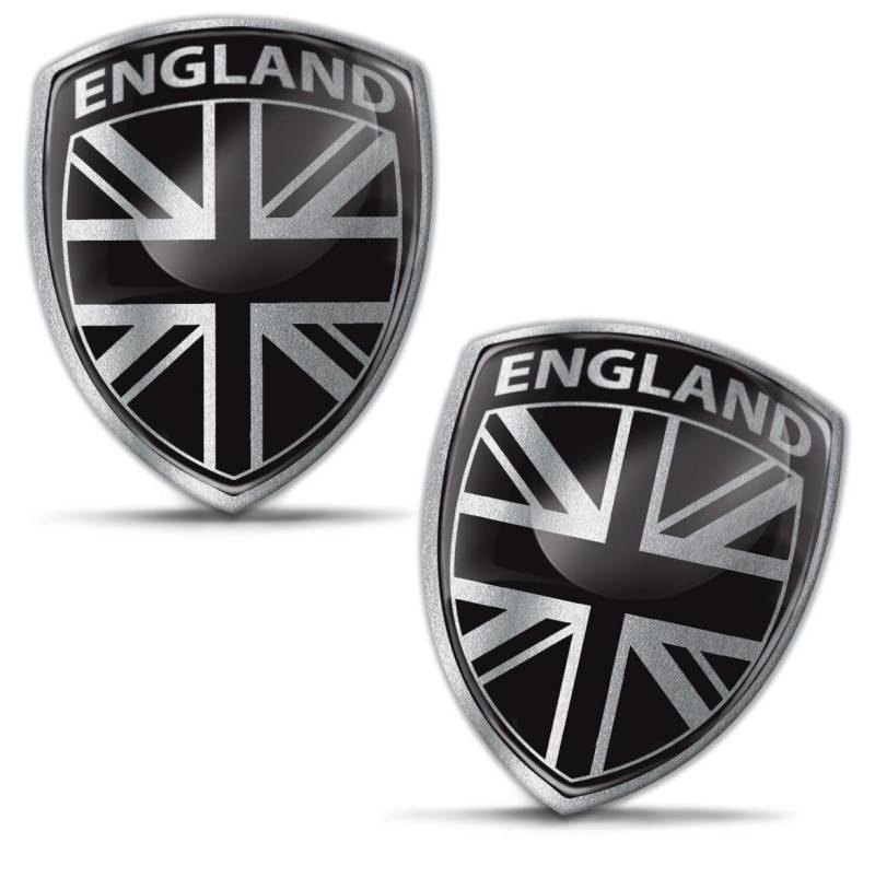 Biomar Labs 2 x Aufkleber 3D Gel Silikon Abzeichen Stickers Auto Motorrad Fahrrad Fenster Tür PC Handy Tablet Laptop England UK GB Grossbritannien Union Jack Great Britain Flagge Fahne Flag F 151 von Biomar Labs