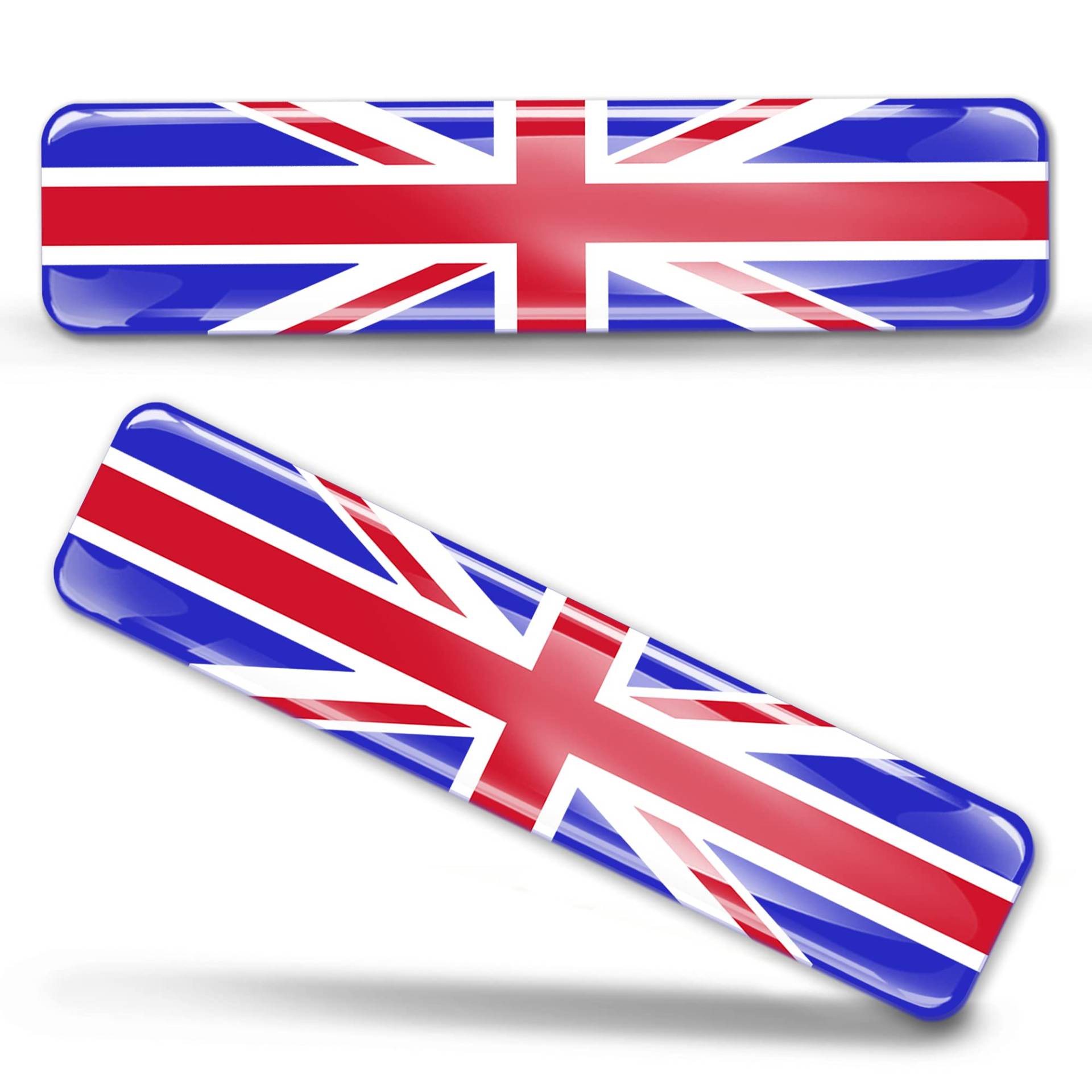 Biomar Labs® 2 x Aufkleber 3D Gel Silikon Großbritannien England UK Great Britain Union Jack Flag Flagge Fahne Autoaufkleber F 26 von Biomar Labs