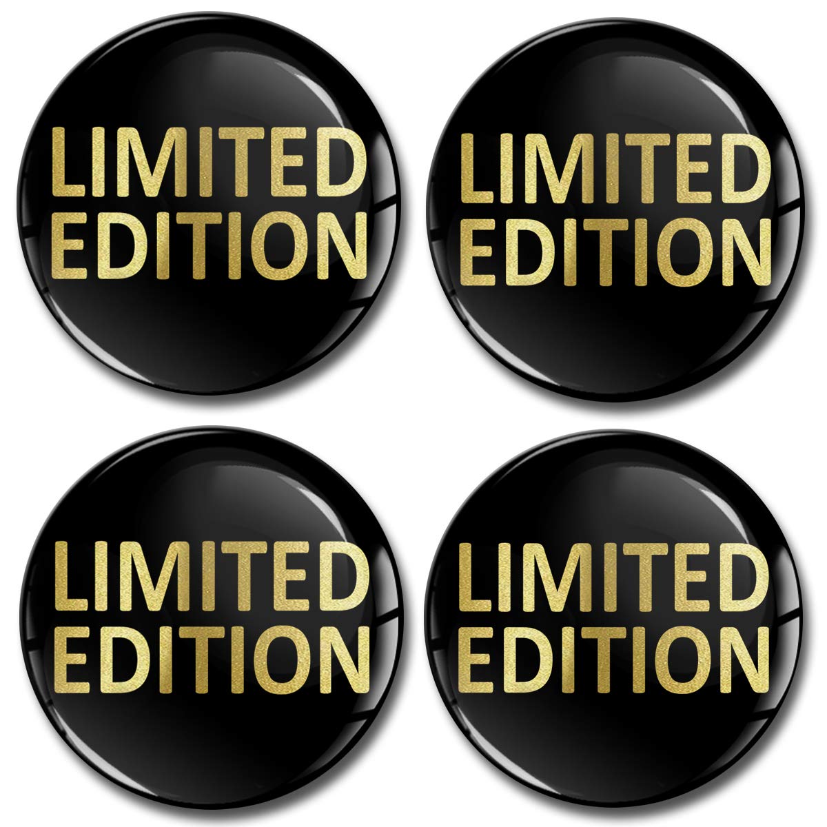 Biomar Labs® 4 x 65mm Aufkleber 3D Silikon Limited Edition Gold Für Radkappen Nabenkappen Radnabendeckel Rad-Aufkleber Nabendeckel A 6465 von Biomar Labs