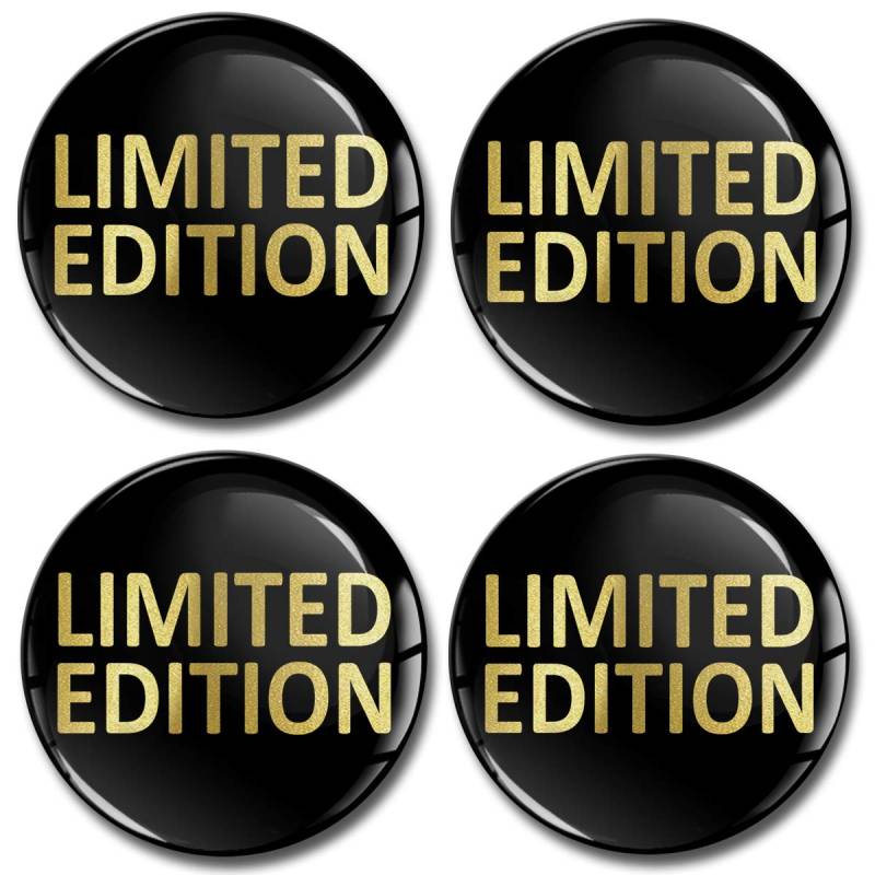 Biomar Labs® 4 x 65mm Aufkleber 3D Silikon Limited Edition Gold Für Radkappen Nabenkappen Radnabendeckel Rad-Aufkleber Nabendeckel A 6465 von Biomar Labs