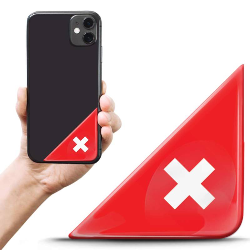 Biomar Labs 2 x 3D Gel Silikon Aufkleber Nummernschild Kennzeichen Tuning Auto Helm Tablet Laptop Handy Switzerland Schweiz Swiss Flagge Fahne F 161 von Biomar Labs