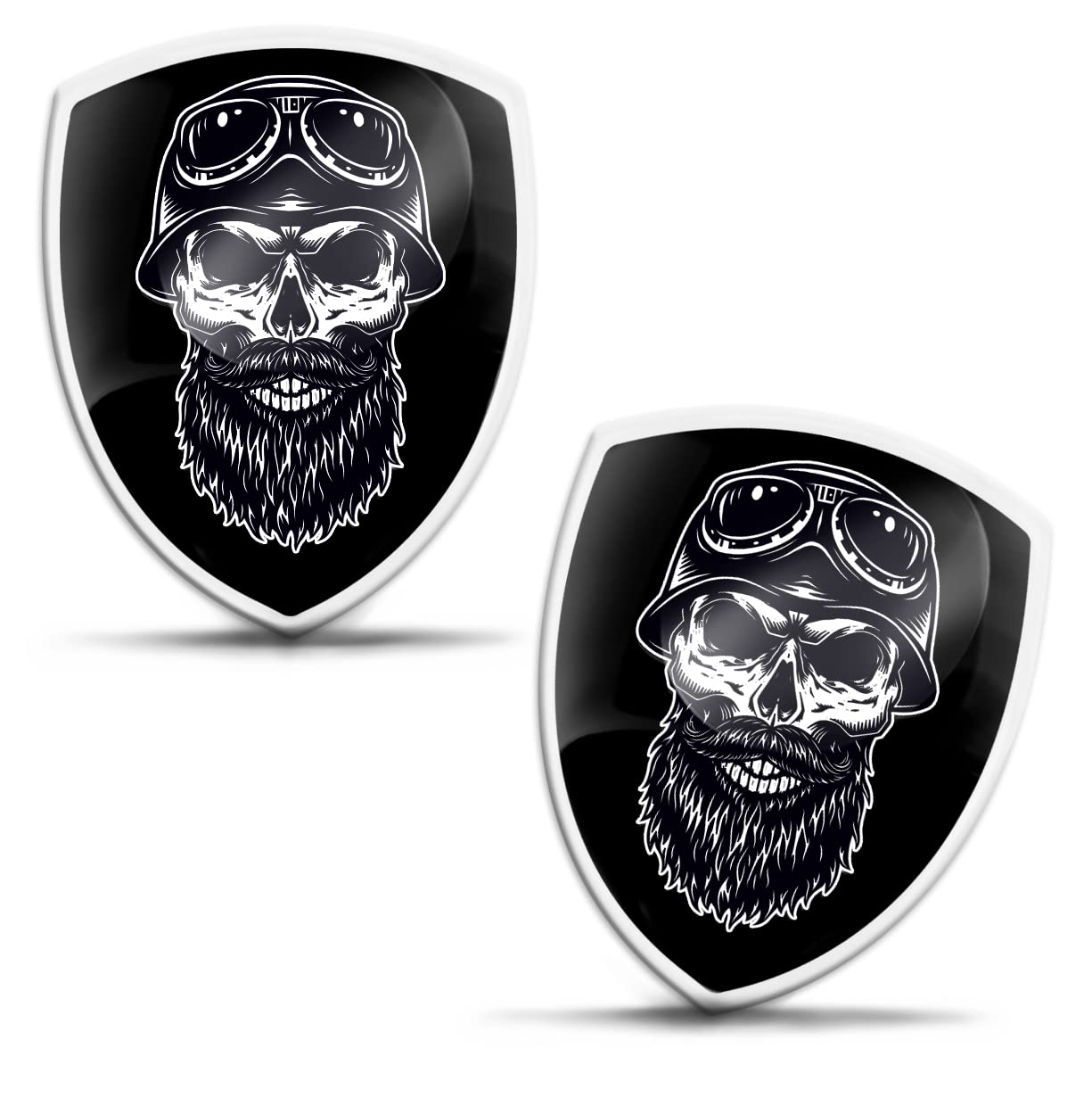 Biomar Labs 2 x Aufkleber 3D Gel Silikon Schädel Totenkopf Moto Fahrrad Motorrad Biker Helm Stickers Auto Fenster Telefon Laptop PC Tablet Tür KS 106 Biomar Labs 2 x Aufkleber 3D Gel Silikon Schädel Totenkopf Moto Fahrrad Motorrad Biker Helm Stickers Auto Fenster Telefon Laptop PC Tablet Tür KS 106 von Biomar Labs