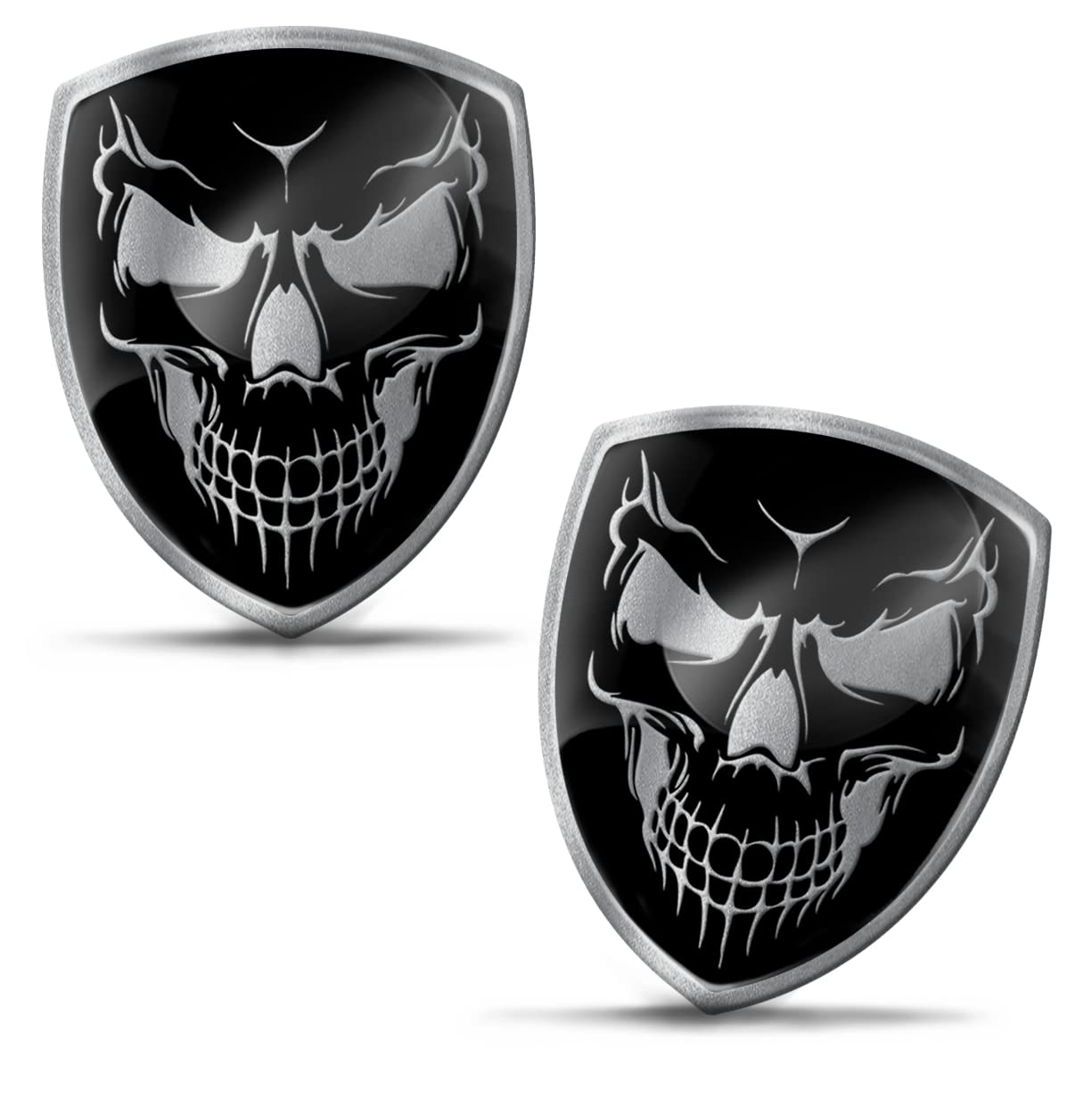 Biomar Labs 2 x Aufkleber 3D Gel Silikon Schädel Totenkopf Silber Stickers Autoaufkleber Auto Motorrad Fahrrad Fenster Telefon Laptop PC Tablet Tür KS 123 Biomar Labs 2 x Aufkleber 3D Gel Silikon Schädel Totenkopf Silber Stickers Autoaufkleber Auto Motorrad Fahrrad Fenster Telefon Laptop PC Tablet Tür KS 123 von Biomar Labs