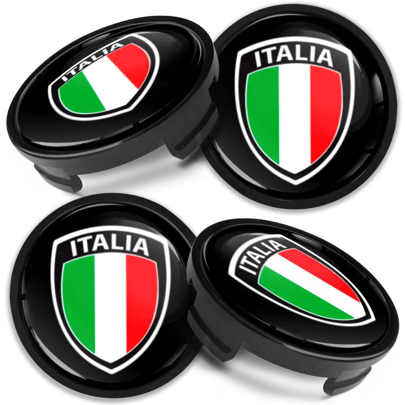 Biomar Labs 4 x 54 mm Nabendeckel Kompatibel mit Ford Felgendeckel Radnabenabdeckung Nabenkappen Felgenkappen Radkappen Alufelgen Italien Flagge CF 32 von Biomar Labs