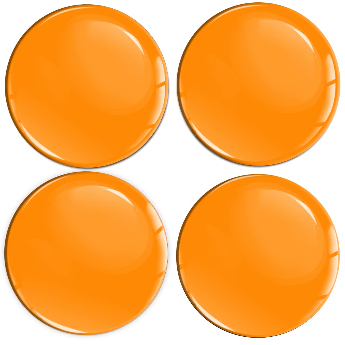 Biomar Labs 4 x 60mm Aufkleber 3D Silikon Orange Glänzend Für Radkappen Nabenkappen Radnabendeckel Rad-Aufkleber Nabendeckel A 1560 von Biomar Labs
