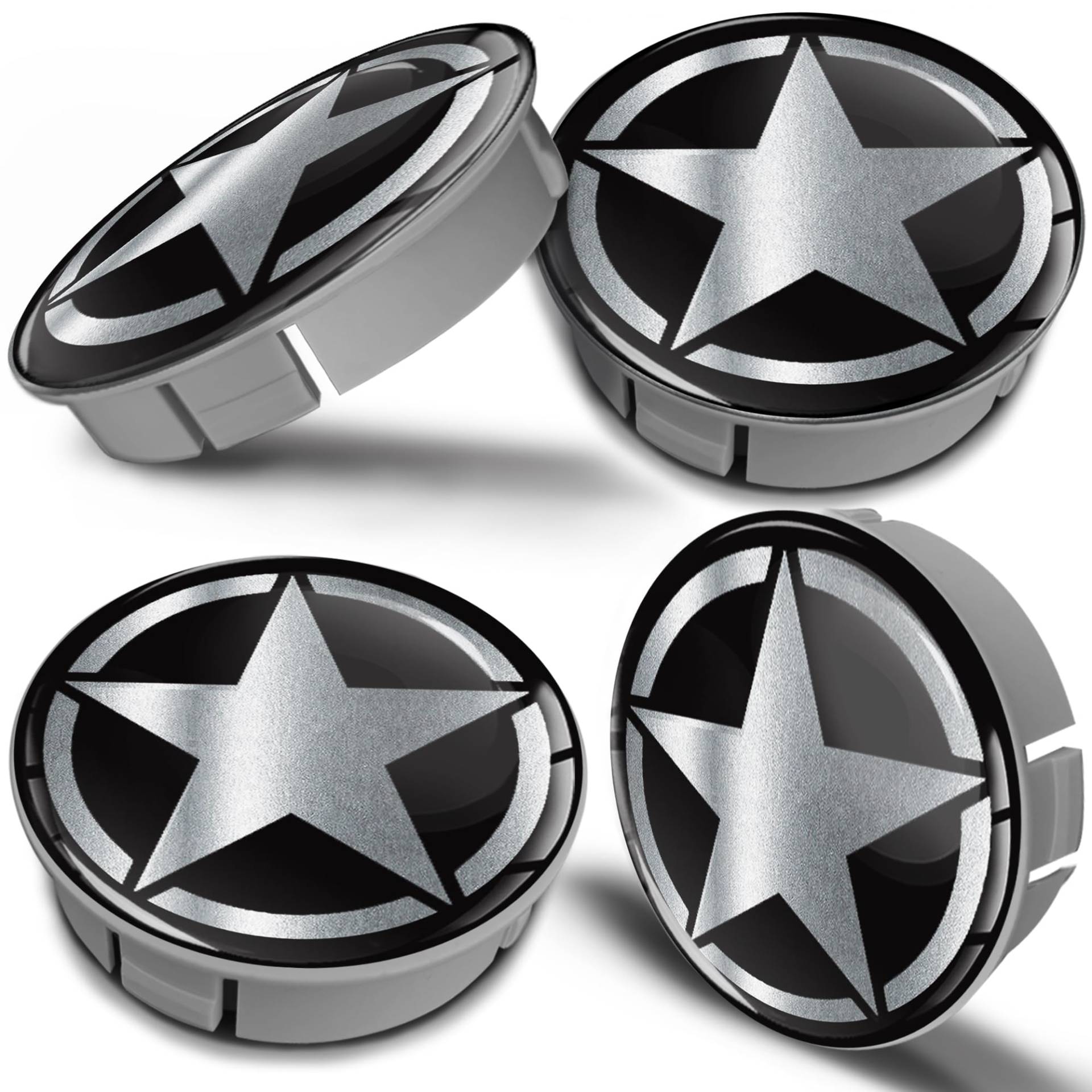 Biomar Labs 4 x 60mm Kunststoff Nabenkappen Kappen Schwarz Silber DC Felgendeckel Radkappen Radnabendeckel Nabendeckel Stern Auto Tuning CS 24 Biomar Labs 4 x 60mm Kunststoff Nabenkappen Kappen Schwarz Silber DC Felgendeckel Radkappen Radnabendeckel Nabendeckel Stern Auto Tuning CS 24 von Biomar Labs