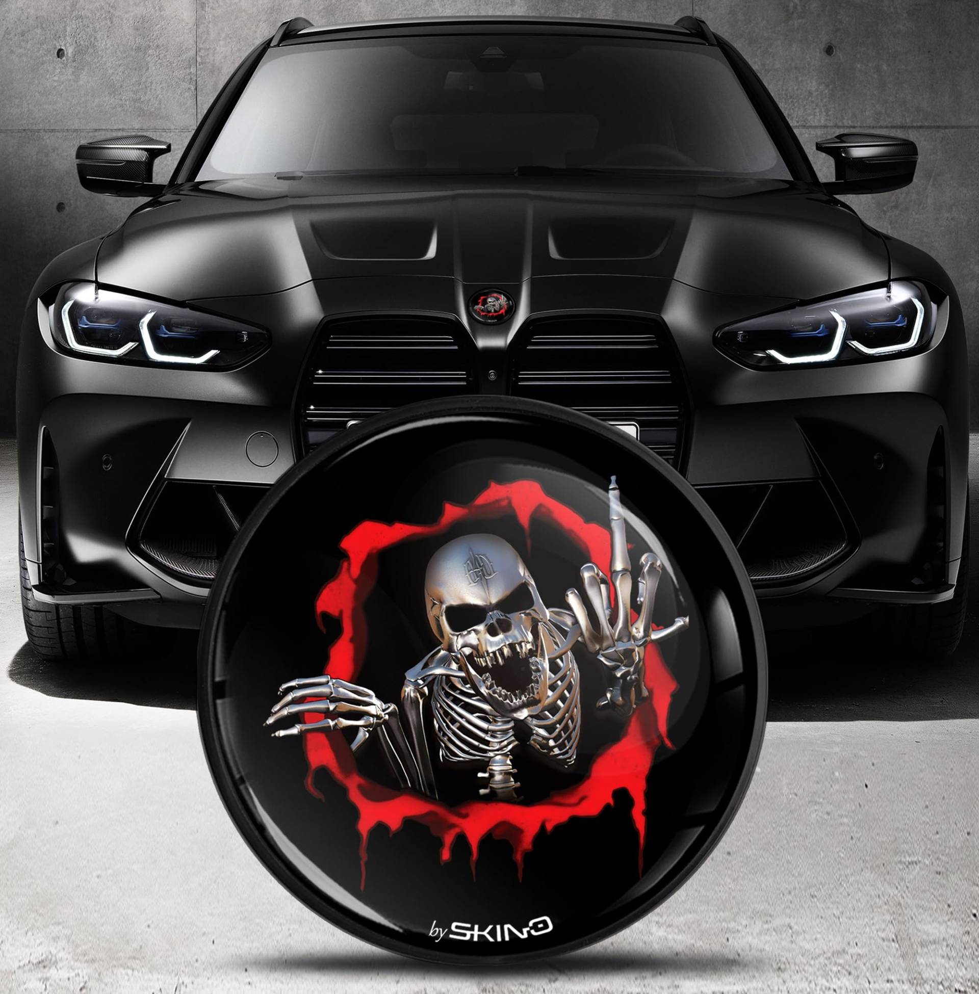 Biomar Labs Motorhaube Kofferraum Plakette Abzeichen 82mm Kompatibel mit BMW Emblem 51148132375 Schädel EO 24 Biomar Labs Motorhaube Kofferraum Plakette Abzeichen 82mm Kompatibel mit BMW Emblem 51148132375 Schädel EO 24 von Biomar Labs