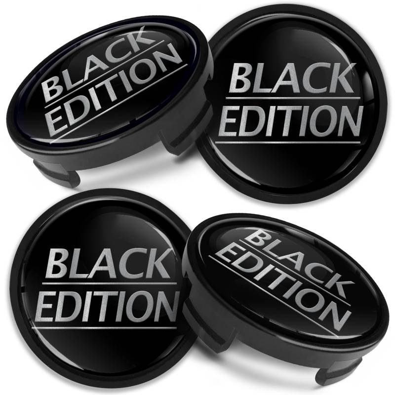 Biomar Labs Kompatibel mit Ford Nabendeckel Felgendeckel Radkappen Nabenkappen Felgenkappen Radnabendeckung 54mm 6M211003 Black Edition Silber Logo CF 9 von Biomar Labs