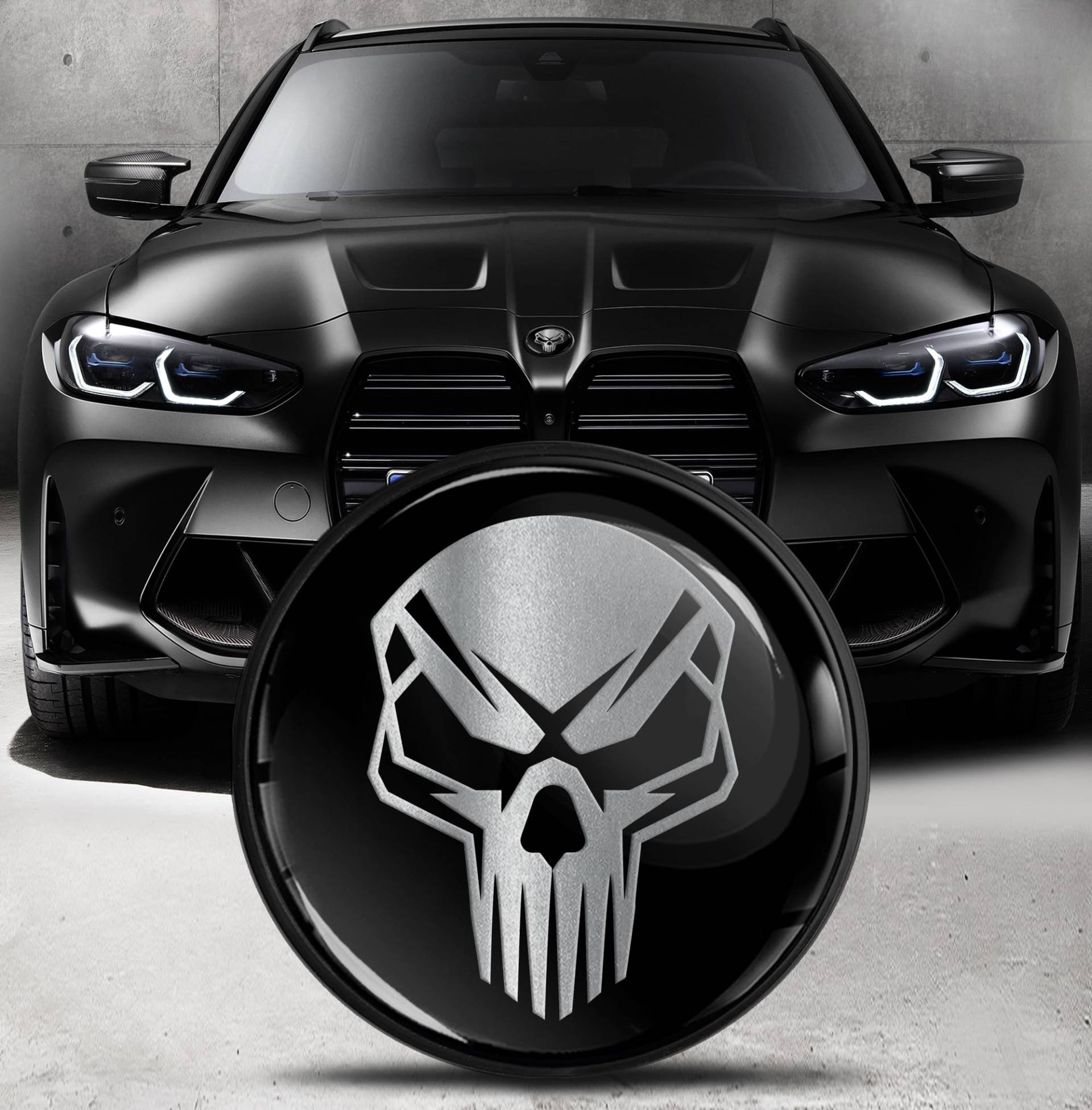 Biomar Labs Motorhaube Kofferraum Plakette Abzeichen 82mm Kompatibel mit BMW Emblem 51148132375 Schädel Totenkopf Schwarz Silber EO 19 Biomar Labs Motorhaube Kofferraum Plakette Abzeichen 82mm Kompatibel mit BMW Emblem 51148132375 Schädel Totenkopf Schwarz Silber EO 19 von Biomar Labs